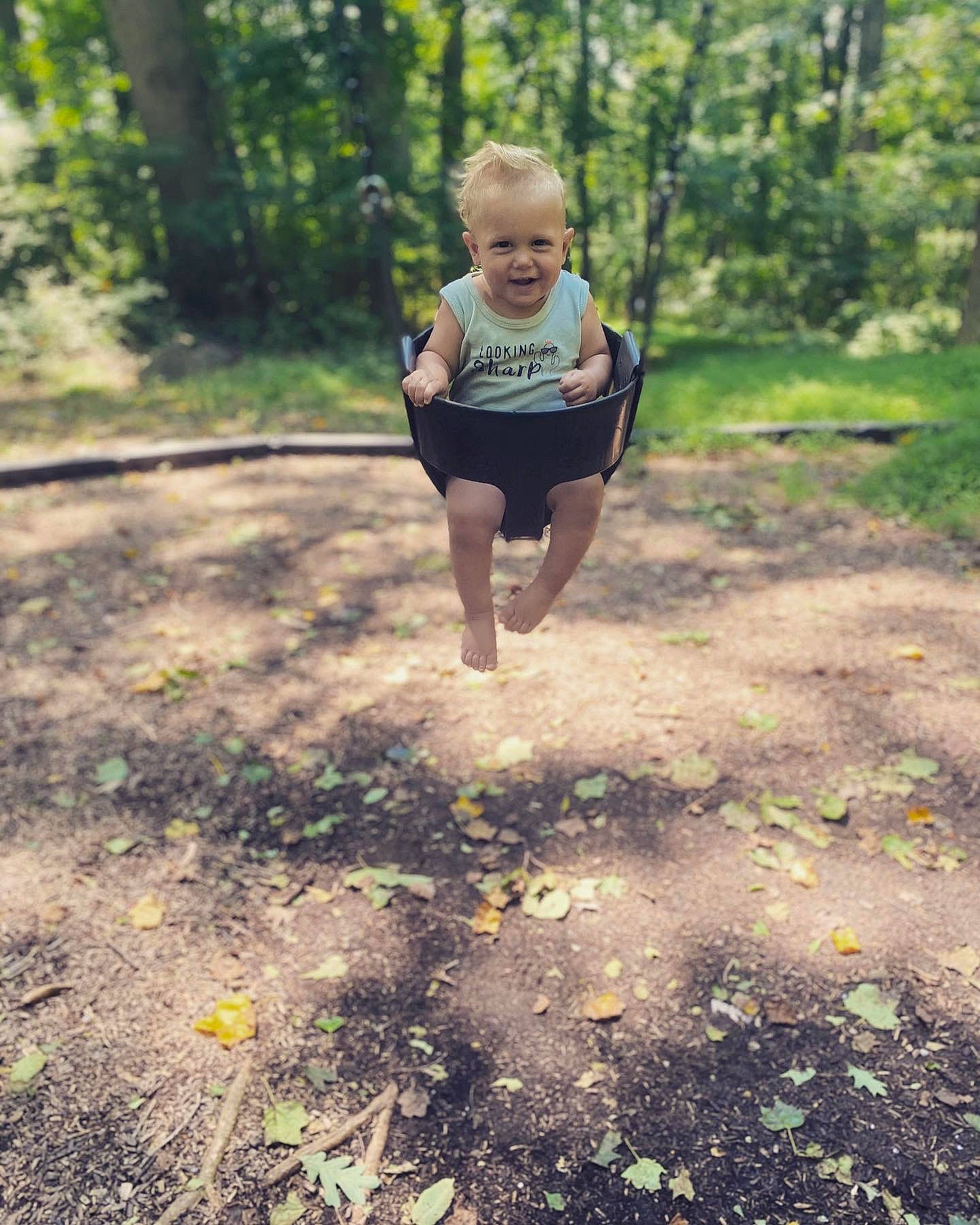 Wilder joined the competition — help win amazing prizes! adaptation, barefoot, child, forest, fun, grass, green, happy, leaf, leg, people_in_nature, person, photography, play, soil, summer, swing, toddler, tree, wilderness