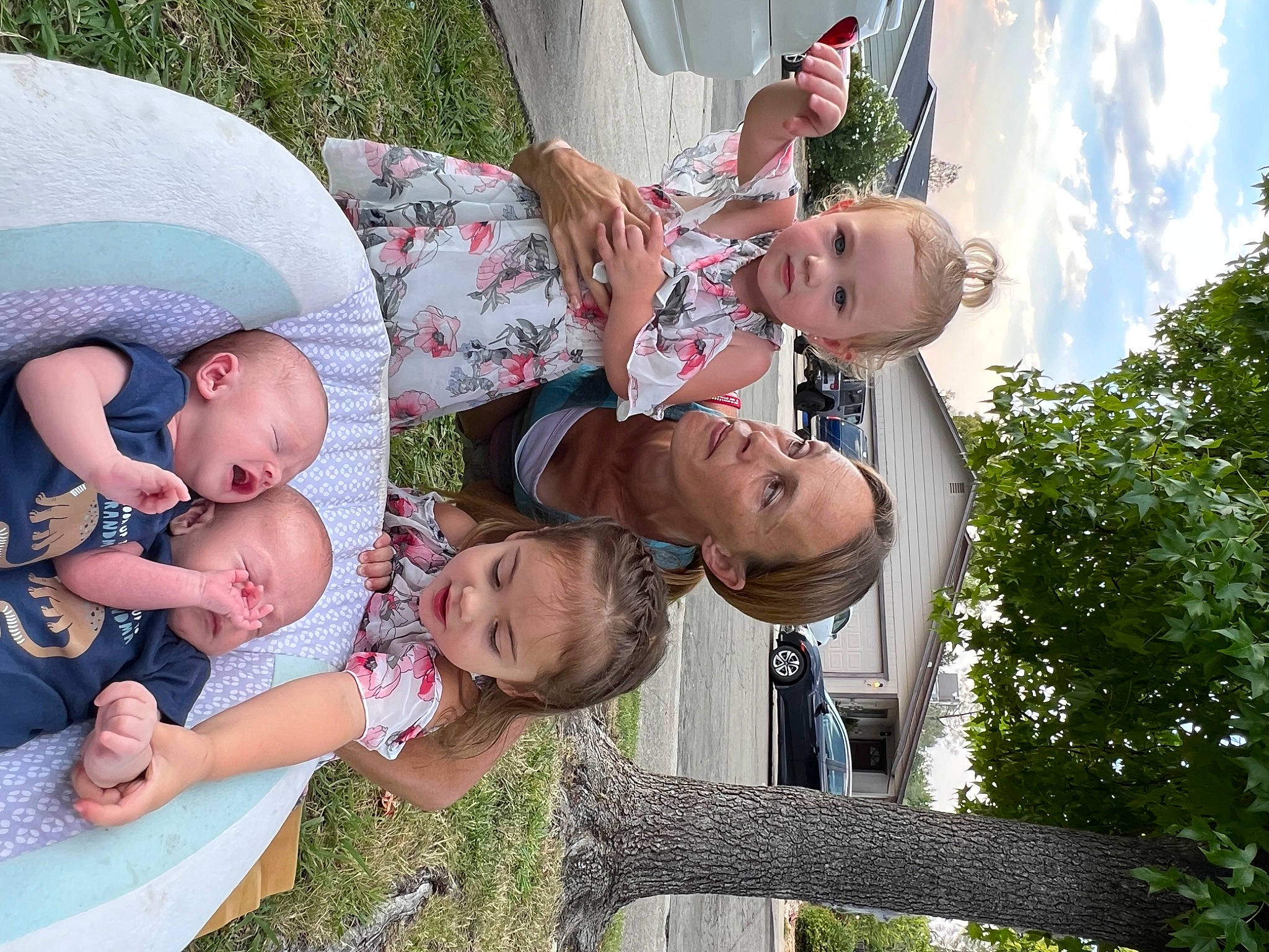 Haisleigh joined the competition — help win amazing prizes! baby, child, cloud, event, family, fun, grass, green, happy, leisure, people_in_nature, person, plant, recreation, sharing, sitting, sky, summer, toddler, tree