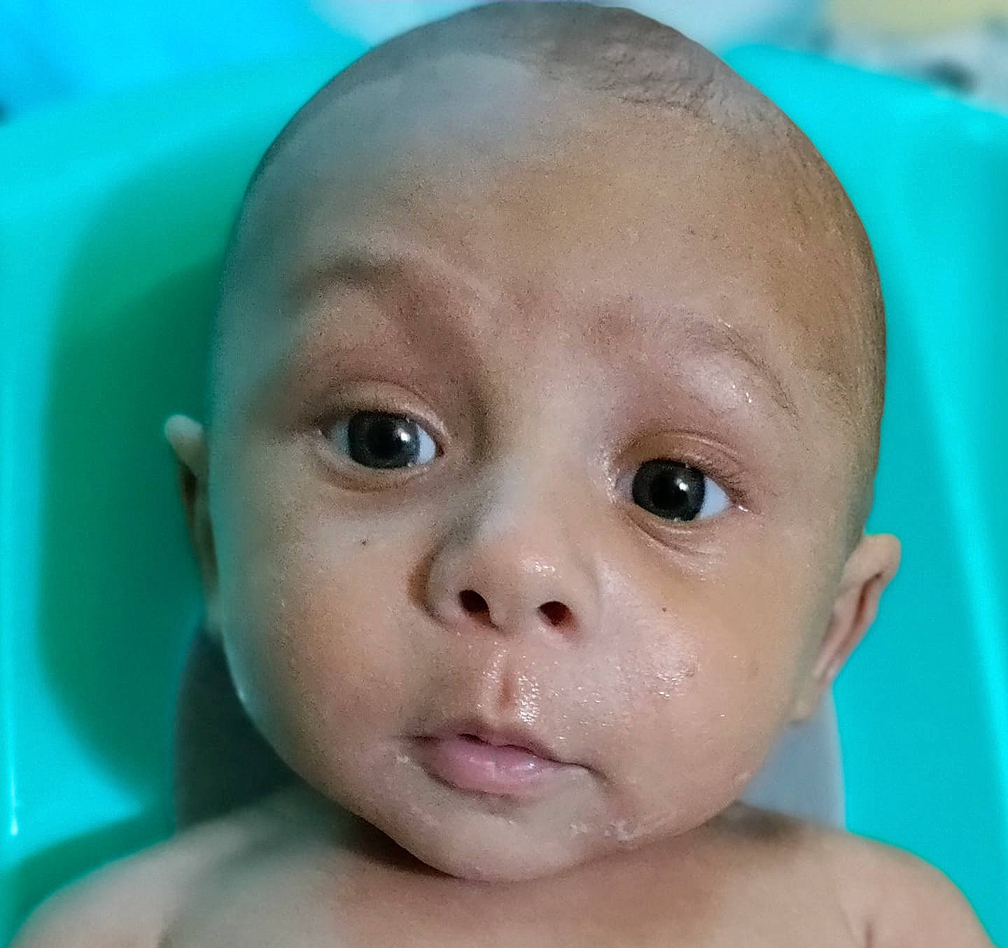 Knowledge joined the competition — help win amazing prizes! azure, baby, baby_bathing, bathing, blue, cheek, chin, ear, eye, eyelash, fluid, forehead, iris, jaw, mouth, nose, person, skin, smile, toddler