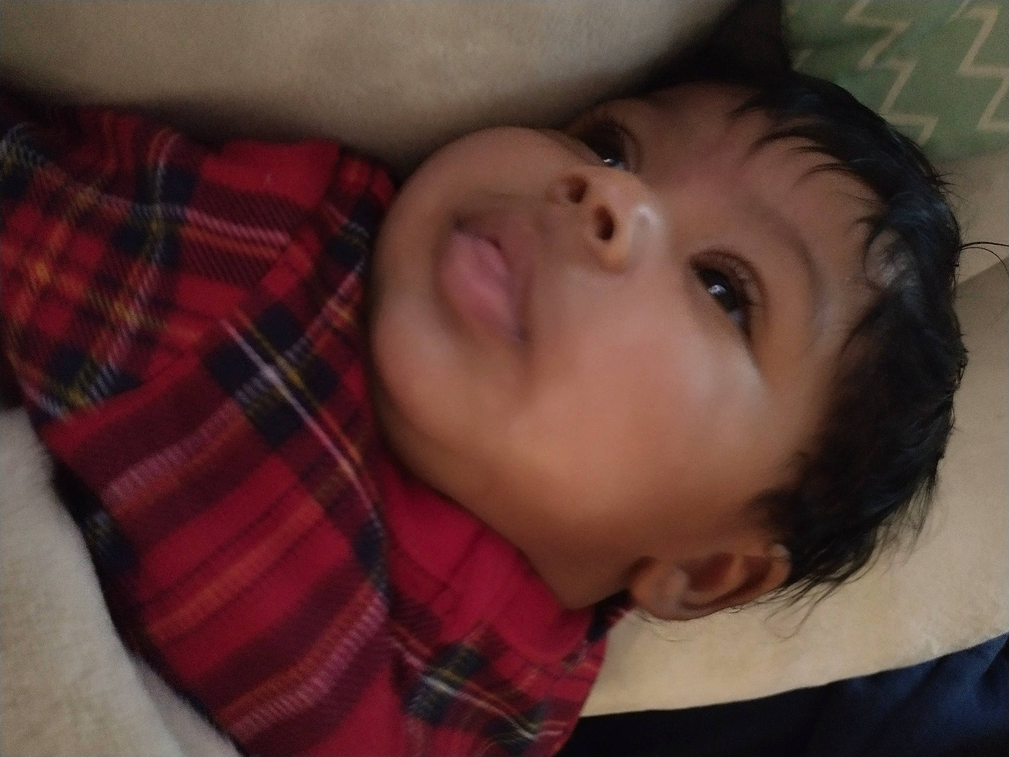 Zyla is registered to the contest to win money with this photo: baby, baby_toddler_clothing, cheek, child, comfort, eyelash, fun, happy, iris, lip, mouth, nose, pattern, person, plaid, skin, sleeve, smile, tartan, textile