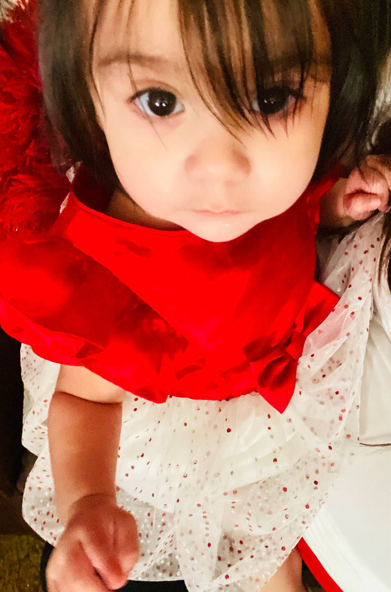 Makayla joined the competition — help win amazing prizes! bow_tie, chin, cool, eyelash, facial_expression, finger, gesture, hair, hairstyle, lip, mouth, muscle, neck, outerwear, person, pink, red, skin, sleeve, white