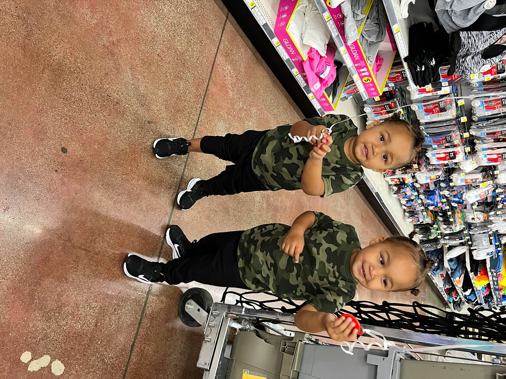 Hawkins Twins joined the competition — help win amazing prizes! baby, baby_products, boot, child, concrete, cool, flooring, fun, human_leg, joy, outdoor_shoe, pattern, person, recreation, sitting, t_shirt, tints_and_shades, toddler, walking_shoe