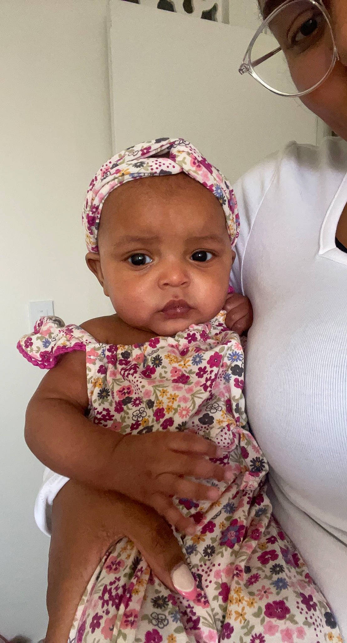 Capri joined the competition — help win amazing prizes! baby, baby_toddler_clothing, cheek, chin, comfort, dress, ear, eye, eyebrow, eyelash, face, facial_expression, hairstyle, happy, lip, mouth, neck, nose, person, skin