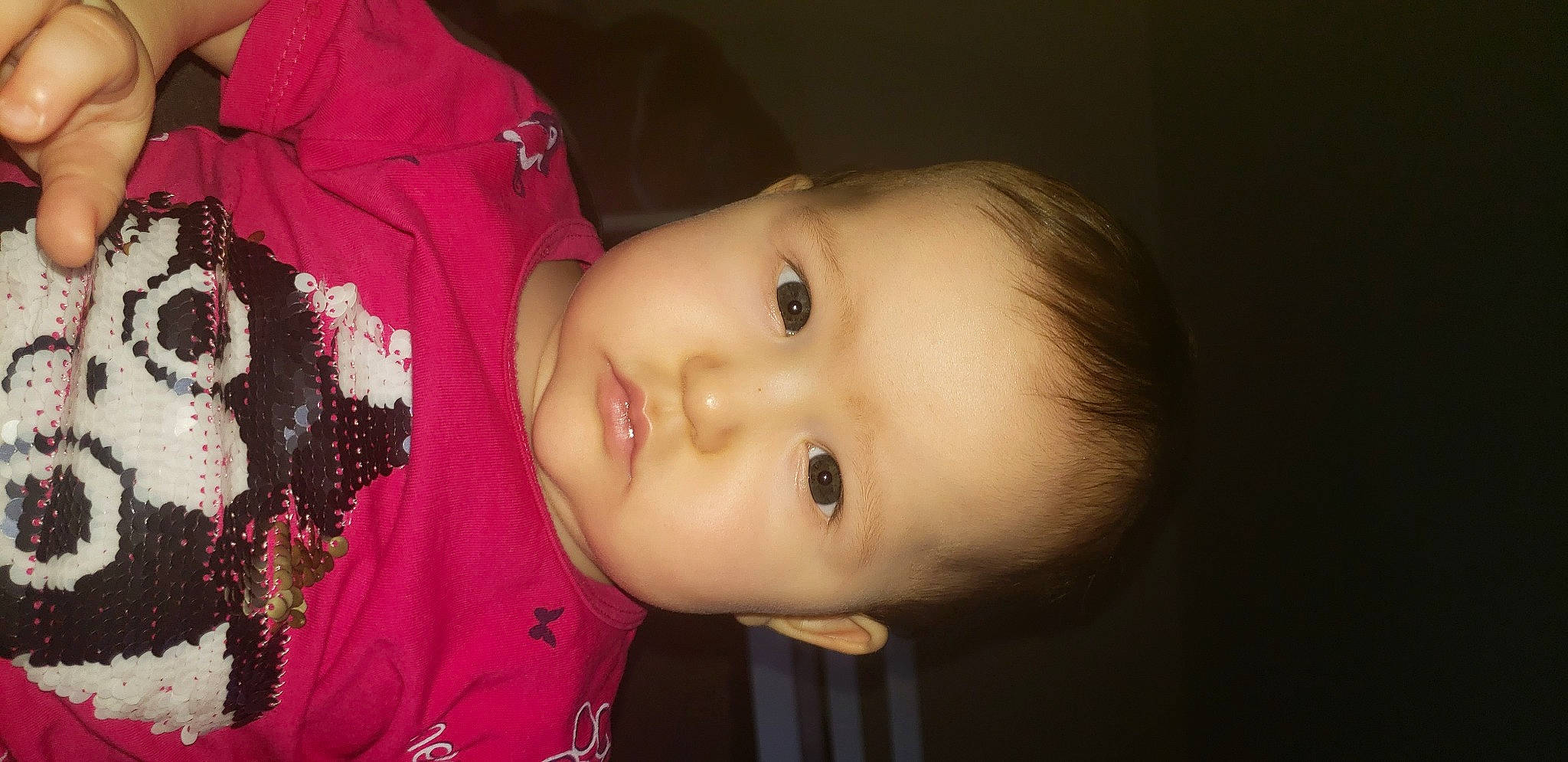 Amira participe au concours pour gagner de l'argent avec cette photo : baby_toddler_clothing, black_hair, cheek, chin, ear, eye, eyebrow, eyelash, face, flash_photography, happy, human_body, iris, jaw, lip, mouth, neck, nose, person, skin