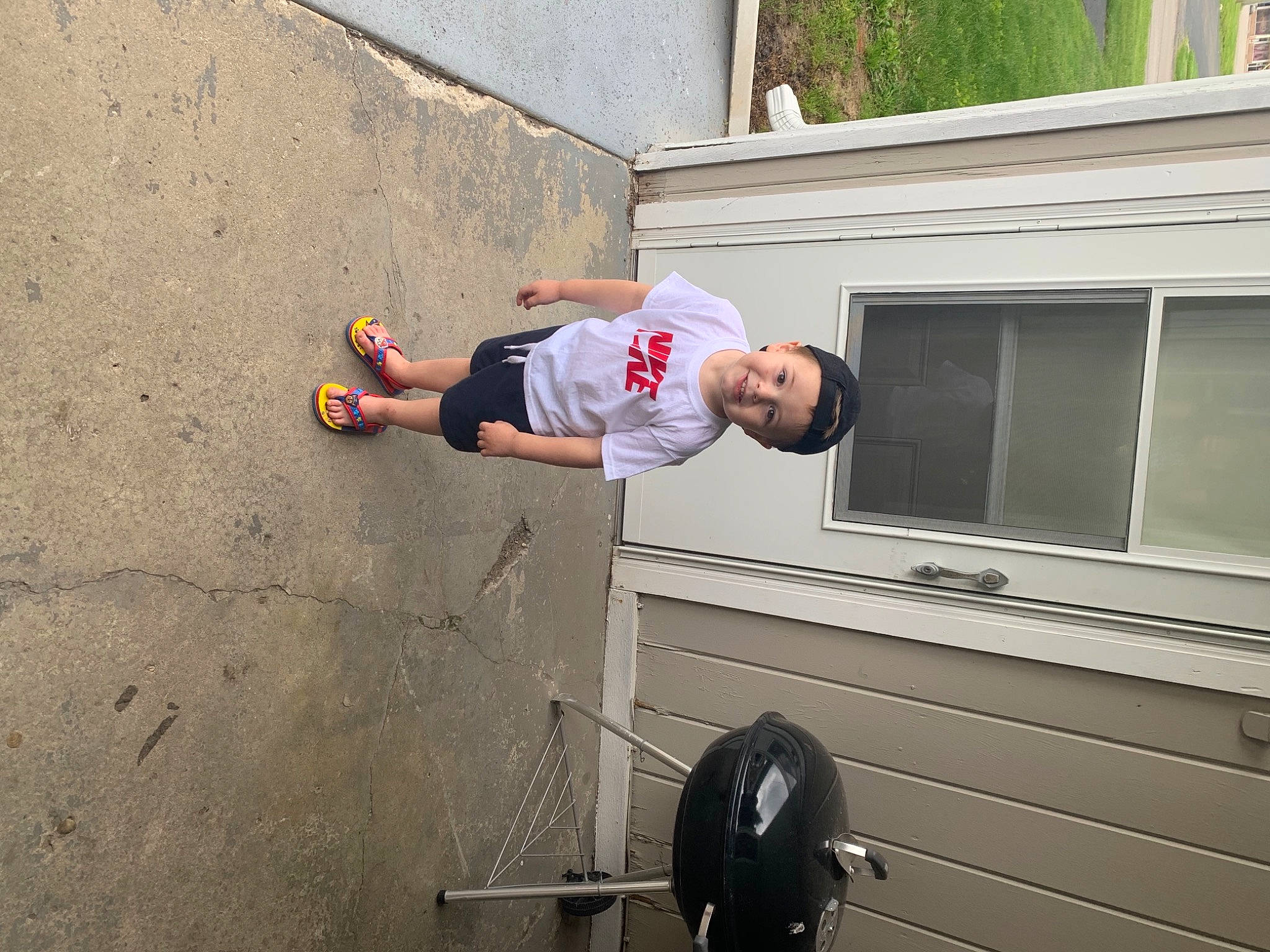 Bentley joined the competition — help win amazing prizes! elbow, headwear, joy, outdoor_shoe, person, sandal, walking_shoe