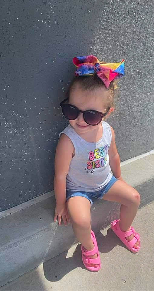 Lake joined the competition — help win amazing prizes! baby_toddler_clothing, chin, cool, electric_blue, eyewear, fun, glasses, goggles, happy, head, headgear, joy, leisure, mouth, person, pink, standing, sunglasses, t_shirt, thigh