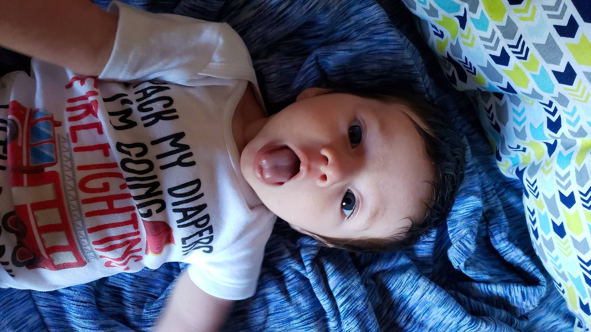 Finnegan is registered to the contest to win money with this photo: baby, cheek, child, nose, person, smile