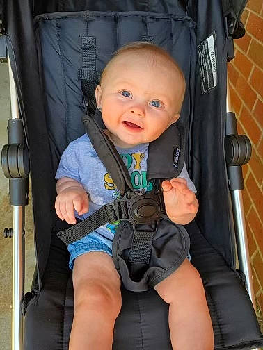Oaklynn joined the competition — help win amazing prizes! auto_part, baby, baby_carriage, baby_products, baby_safety, baby_toddler_clothing, car_seat, chair, cheek, child, comfort, fun, lap, leg, person, product, seat_belt, sitting, smile, thigh