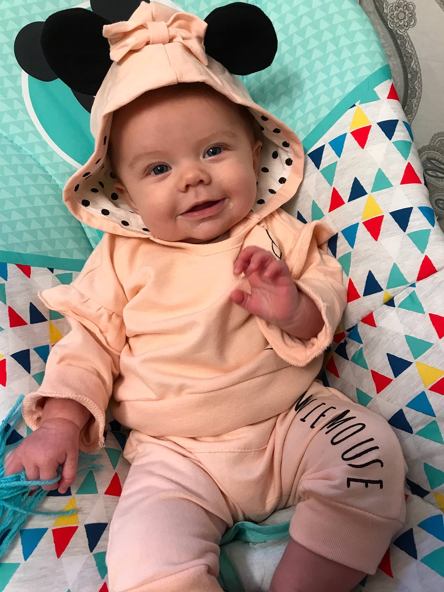 Brailynn joined the competition — help win amazing prizes! baby, baby_toddler_clothing, cheek, child, ear, fawn, headgear, pattern, person, pink, product, skin, sleeve, toddler