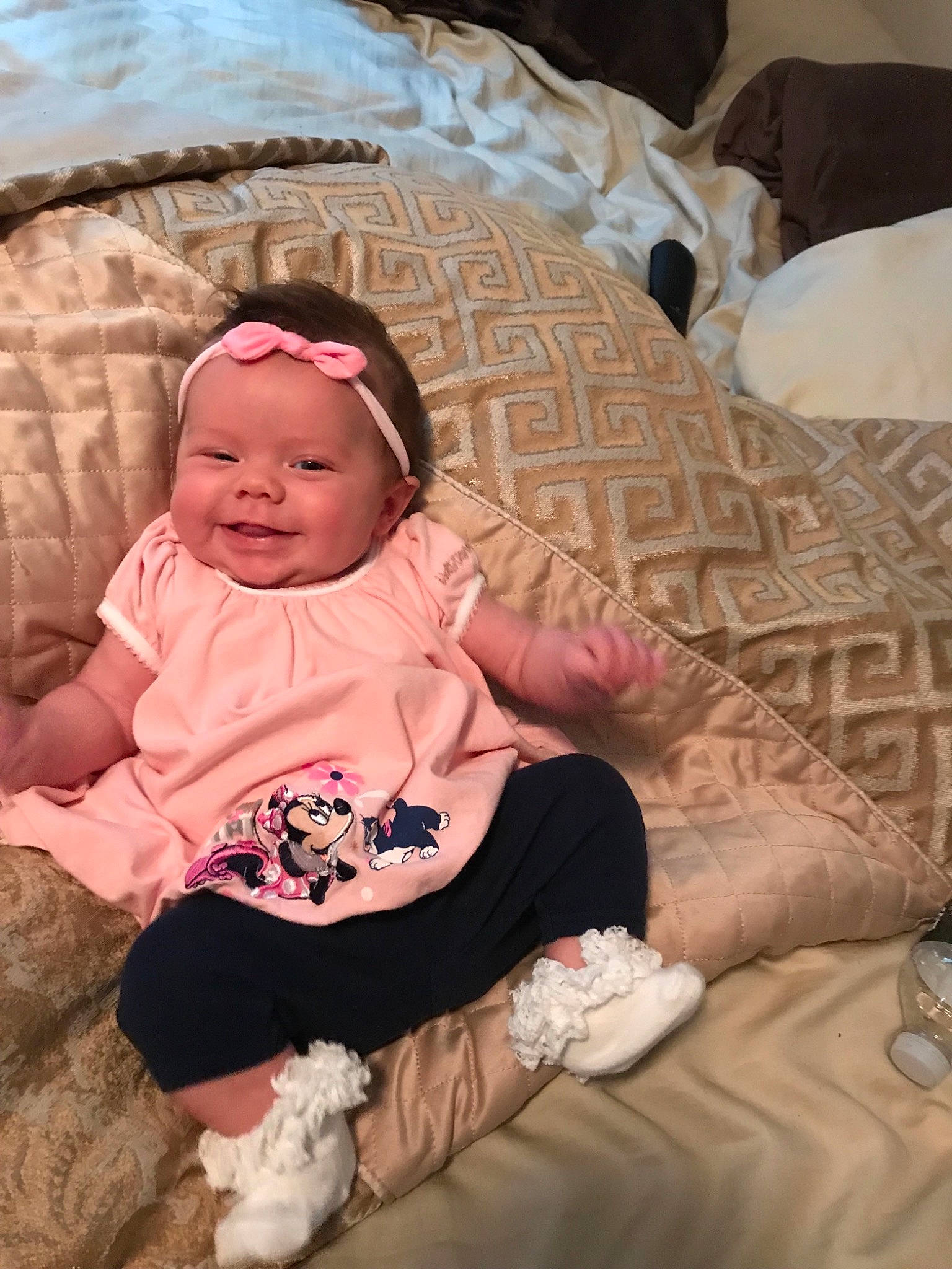 Brailynn joined the competition — help win amazing prizes! baby, cheek, child, joy, people, person, pink, sitting, skin, smile, toddler, vacation