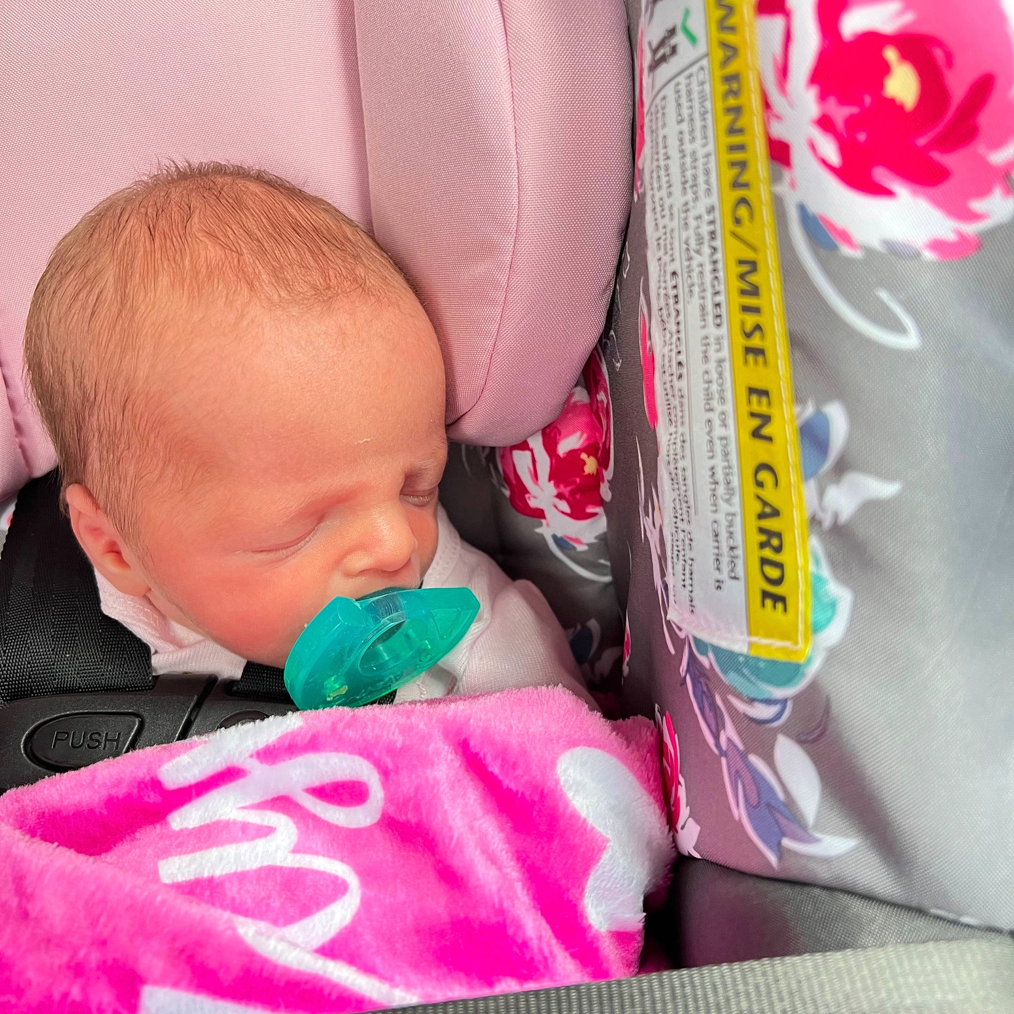 Adelynn joined the competition — help win amazing prizes! baby, baby_products, baby_sleeping, baby_toddler_clothing, bedding, bedtime, carmine, cheek, child, comfort, eye, happy, linens, magenta, nap, person, pink, play, product, textile