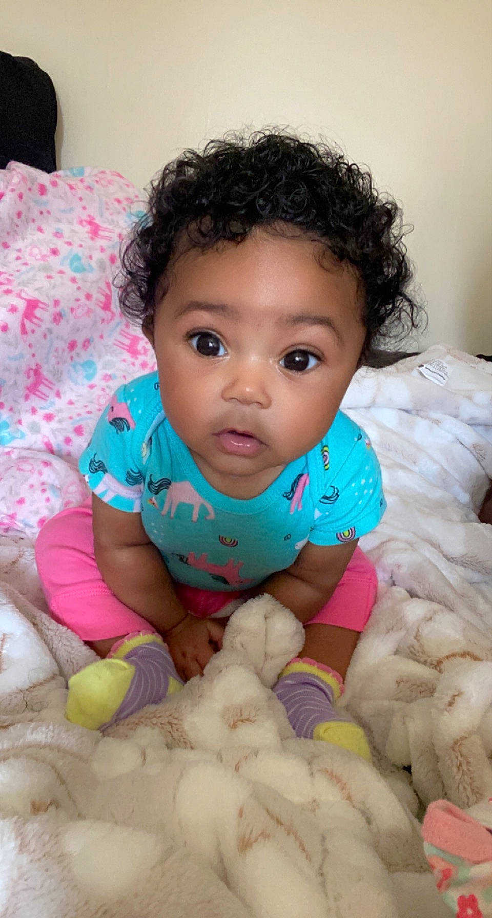 Kalayah joined the competition — help win amazing prizes! arm, baby, baby_toddler_clothing, cheek, comfort, eye, facial_expression, finger, happy, human, mammal, mouth, nose, organ, person, pink, skin, smile, textile, toddler