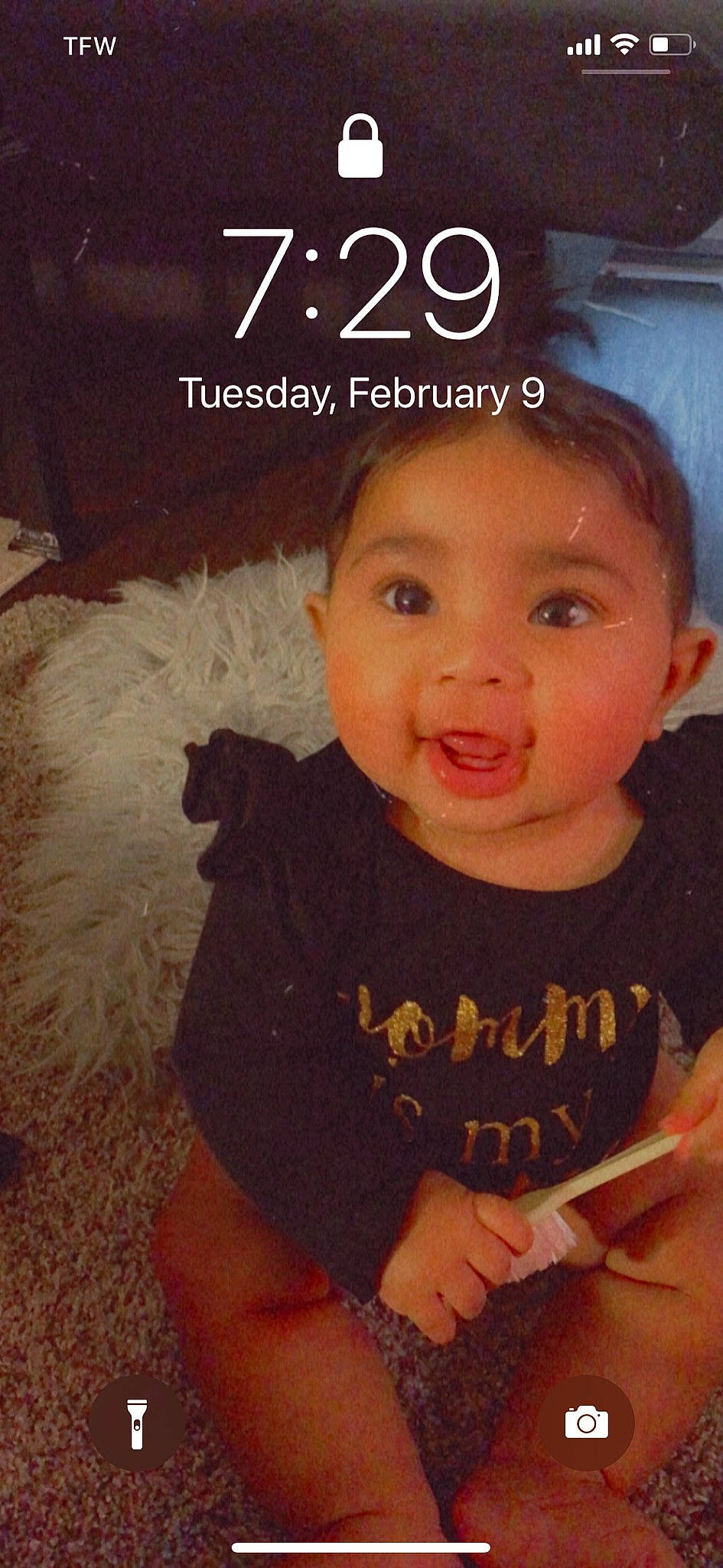 Elena joined the competition — help win amazing prizes! baby, baby_toddler_clothing, cheek, eyebrow, eyelash, face, finger, font, happy, iris, nail, nose, person, photo_caption, skin, sleeve, smile, t_shirt, thumb, toddler