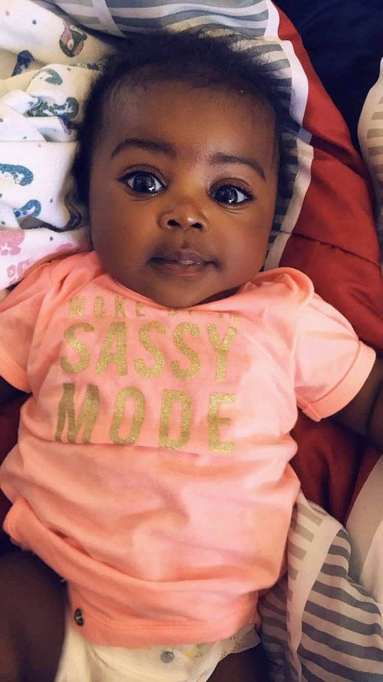 Janiyah joined the competition — help win amazing prizes! baby, cheek, child, eye, eyebrow, face, forehead, head, human, lip, mouth, nose, person, pink, skin, smile, toddler