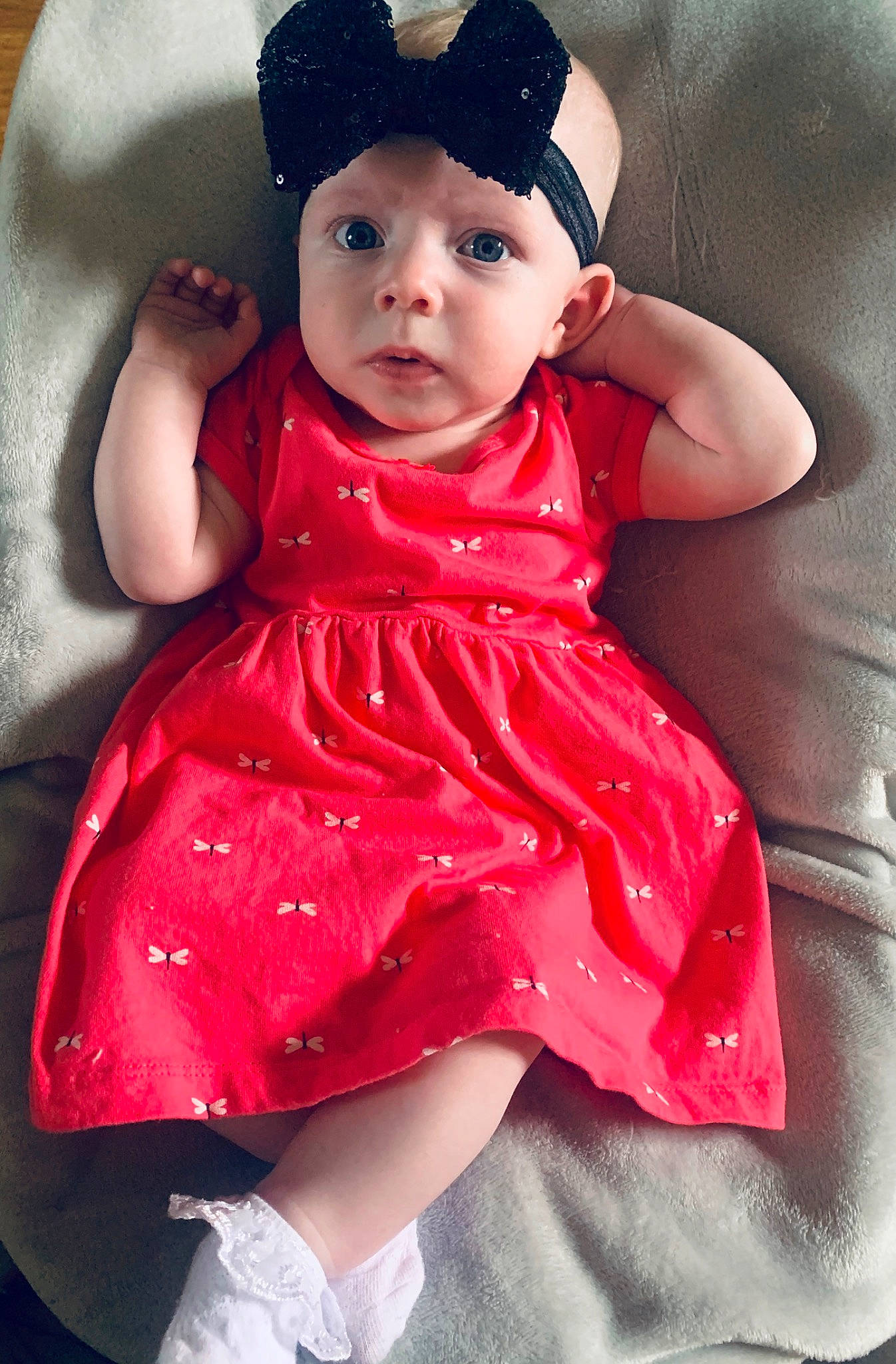 Aylah joined the competition — help win amazing prizes! baby, cheek, child, child_model, clothing, costume, doll, dress, headgear, headwear, lip, person, pink, red, toddler