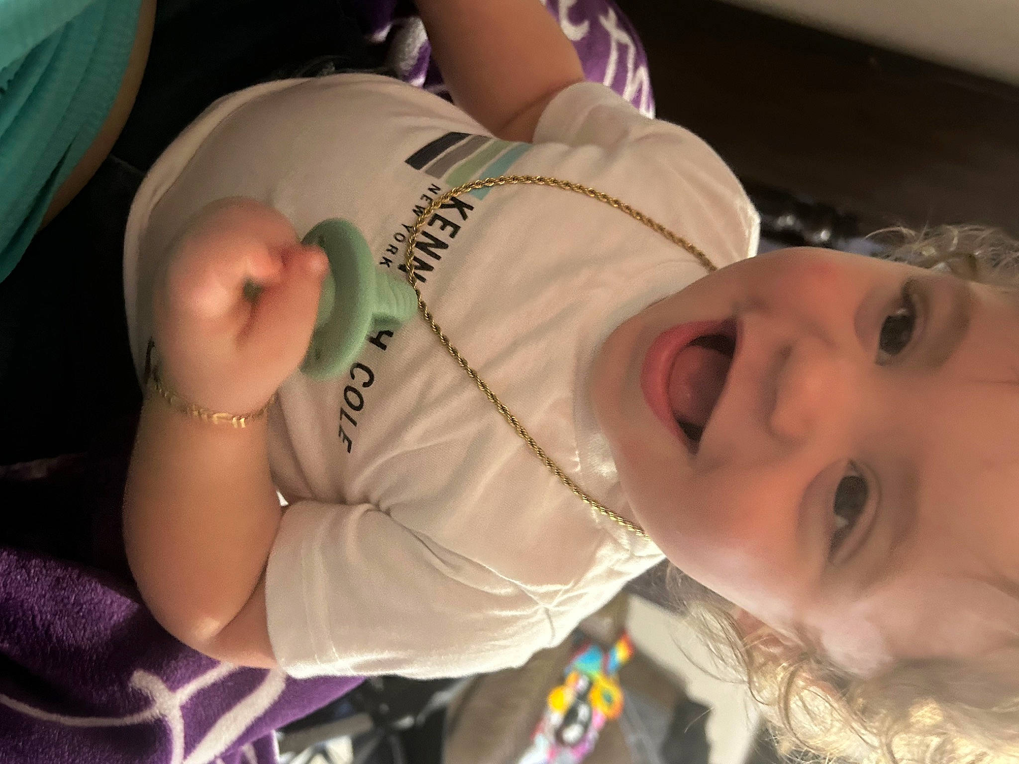 Elier is registered to the contest to win money with this photo: baby, cheek, child, elbow, event, eyelash, fun, happy, hat, mouth, nose, person, room, smile, toddler, vertebrate, wrist