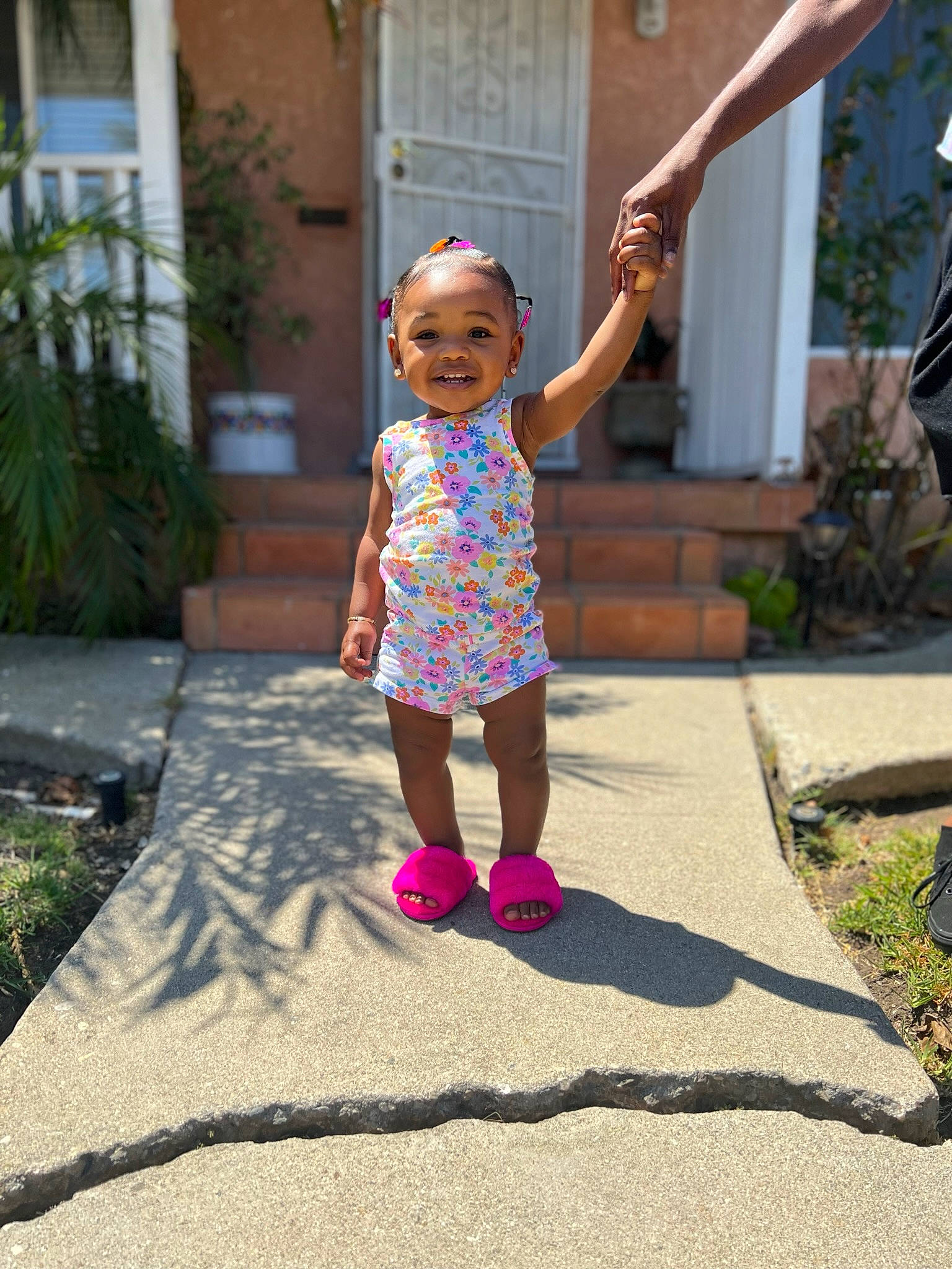 Annie-michelle joined the competition — help win amazing prizes! asphalt, baby_toddler_clothing, dress, fun, grass, happy, human_leg, joy, leisure, magenta, people_in_nature, person, plant, recreation, road_surface, shorts, sidewalk, summer, t_shirt, toddler