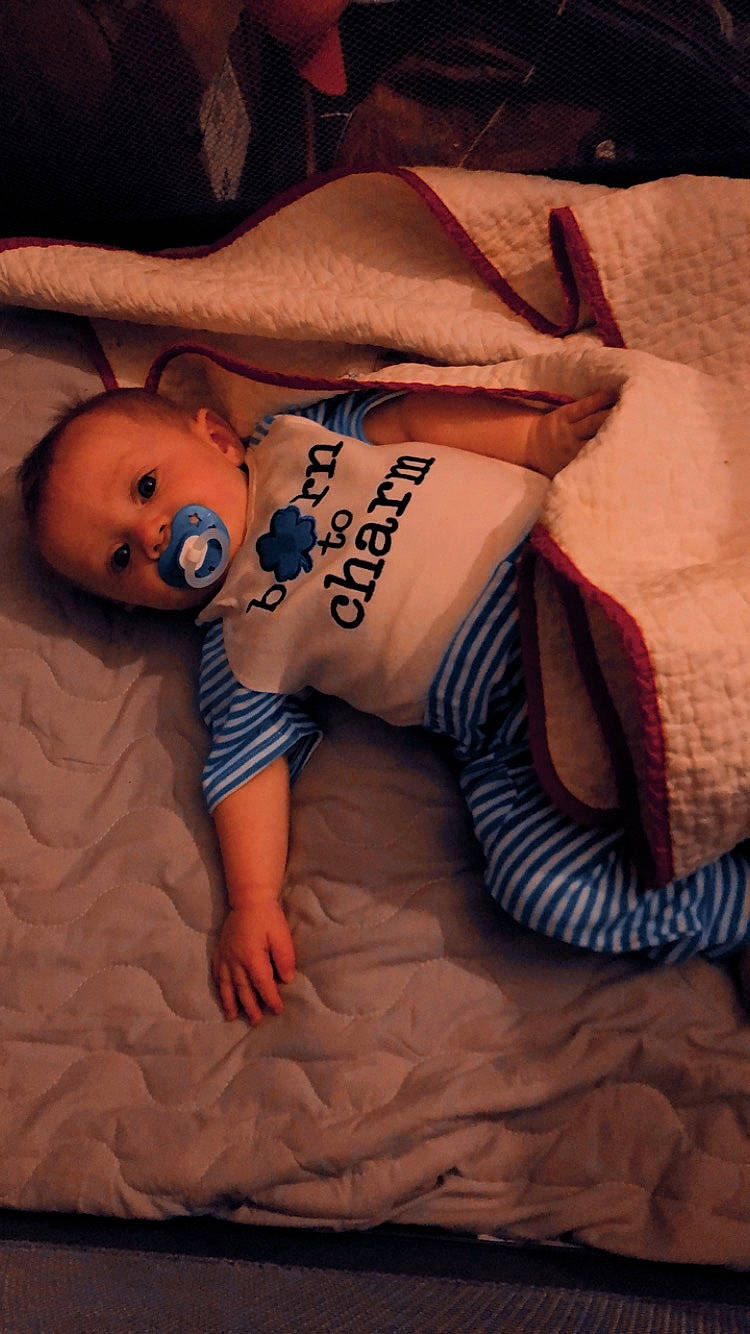 Solomon joined the competition — help win amazing prizes! arm, baby, baby_sleeping, baby_toddler_clothing, comfort, eye, hand, head, human_body, leg, linens, outerwear, person, sleeve, stuffed_toy, textile, thigh, toddler, toy, trunk