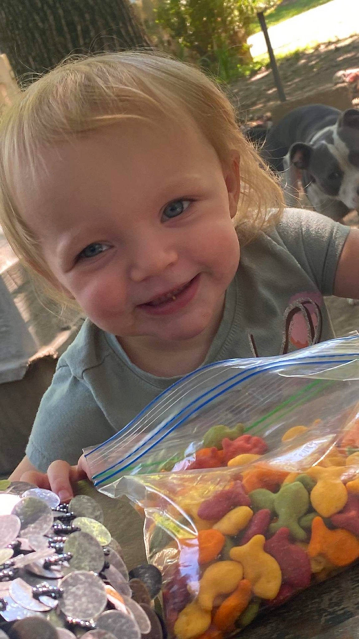 Ezmarie joined the competition — help win amazing prizes! baby, child, comfort_food, cuisine, event, food, fun, grass, happy, iris, joy, leisure, natural_foods, people, person, plant, smile, snapshot, summer, sweetness