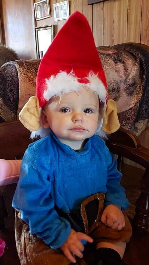 Braxton joined the competition — help win amazing prizes! baby, baby_toddler_clothing, cap, chair, child, costume_hat, event, fashion_accessory, fictional_character, happy, hat, head, headgear, headwear, holiday, human_body, party_hat, party_supply, person, sleeve