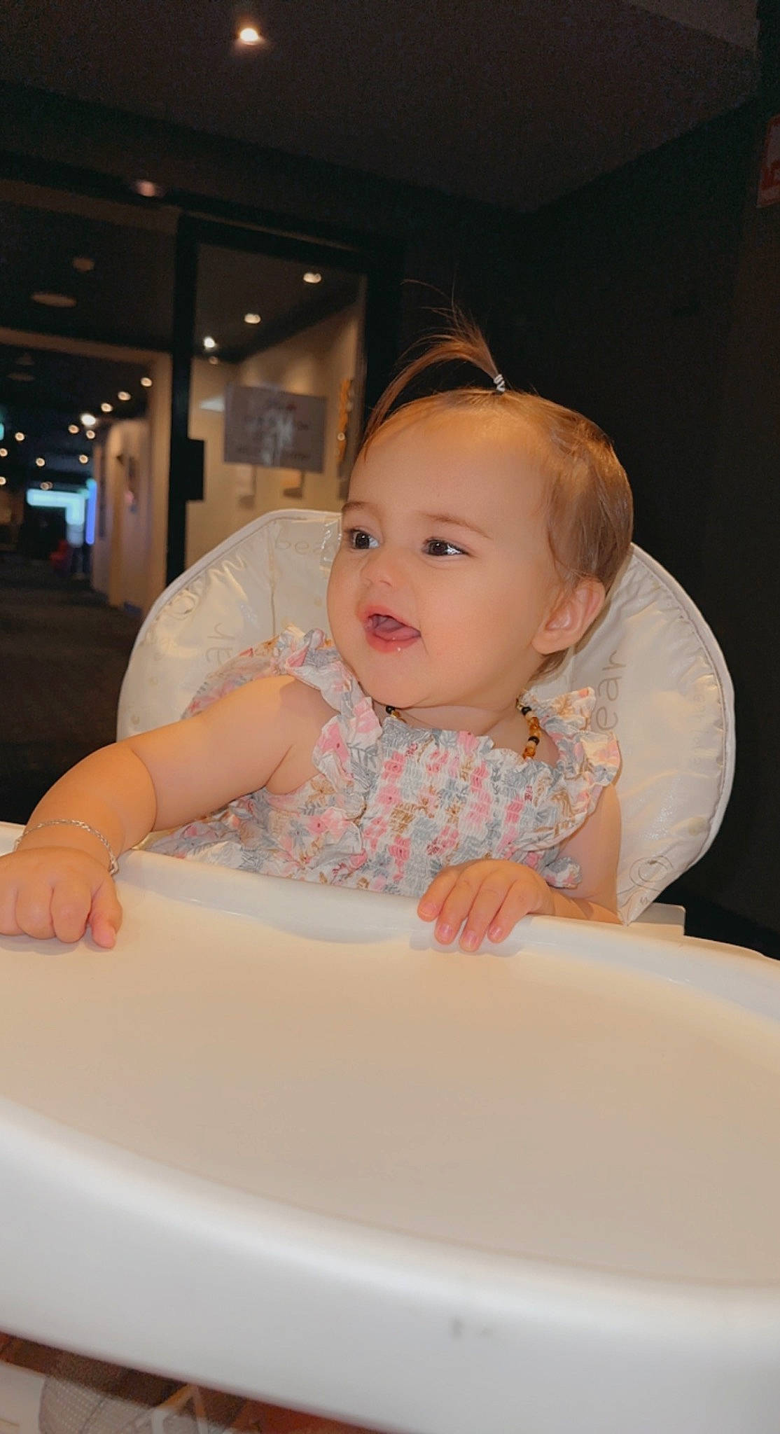 Addilynn is registered to the contest to win money with this photo: baby, baby_products, baby_toddler_clothing, bathing, bib, chair, cheek, child, comfort, dishware, event, finger, fun, happy, person, room, sitting, skin, smile, sweetness