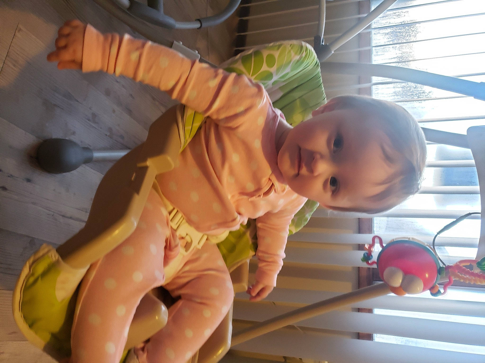 Isla joined the competition — help win amazing prizes! baby, baby_grabbing_for_something, baby_products, baby_safety, baby_toddler_clothing, baby_toys, child, comfort, finger, flooring, foot, fun, person, play, skin, smile, thigh, thumb, toddler, toy