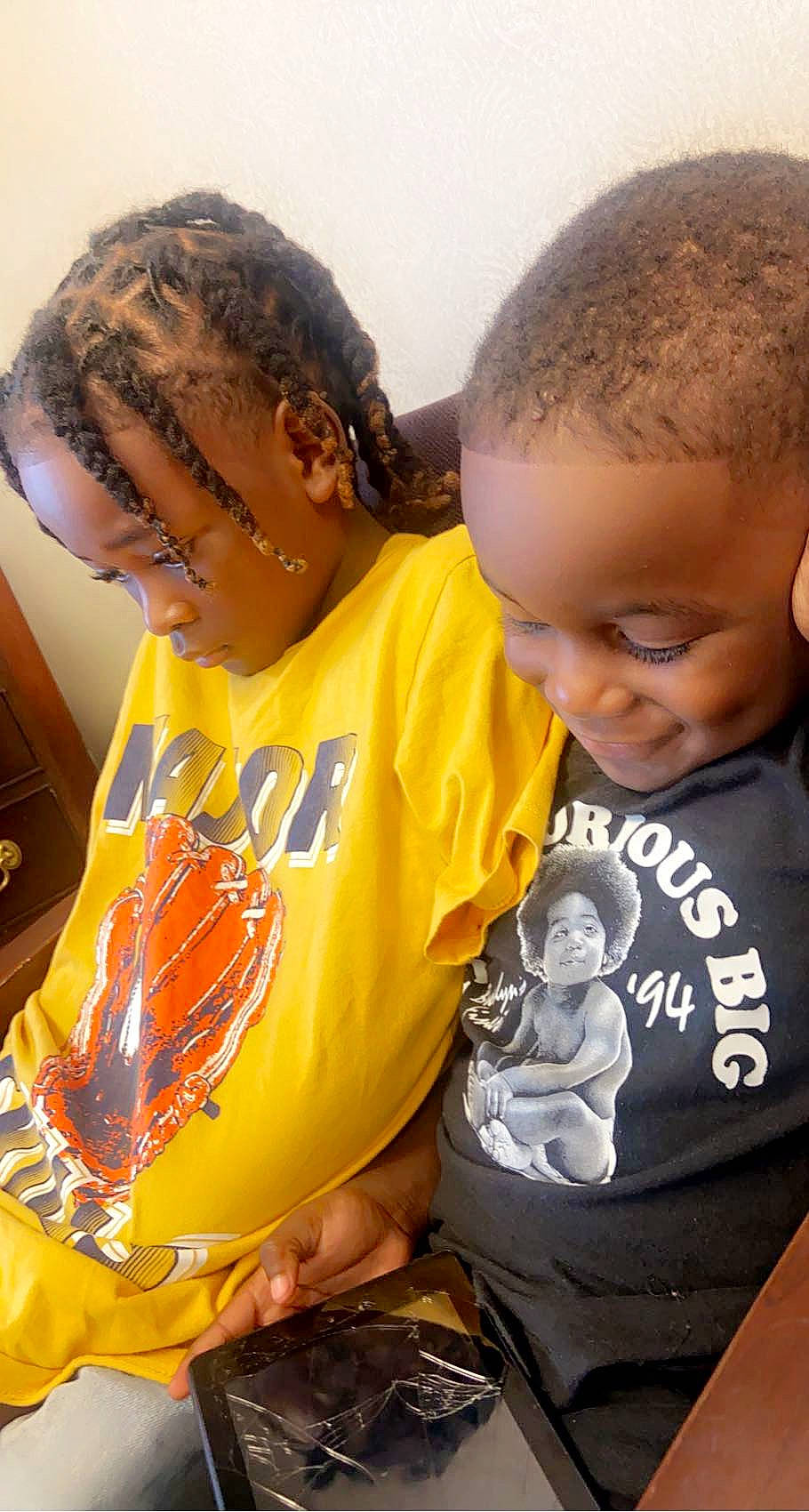 Grayson is registered to the contest to win money with this photo: adaptation, arm, cool, face, facial_expression, fun, gesture, hairstyle, happy, head, human, human_body, interaction, nose, organ, person, product, skin, smile, t_shirt