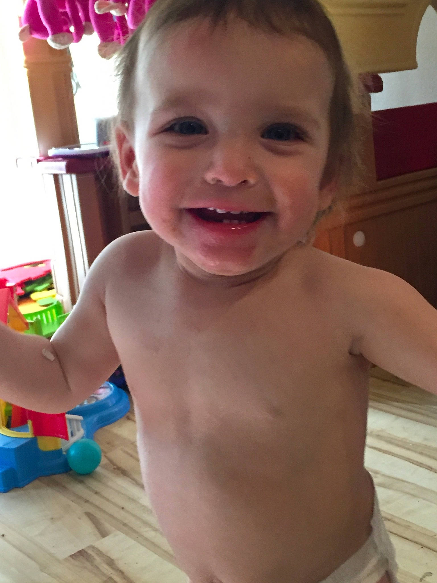 Alli joined the competition — help win amazing prizes! arm, cheek, child, chin, eye, face, facial_expression, forehead, fun, head, joy, lip, neck, nose, organ, person, skin, smile, standing, summer