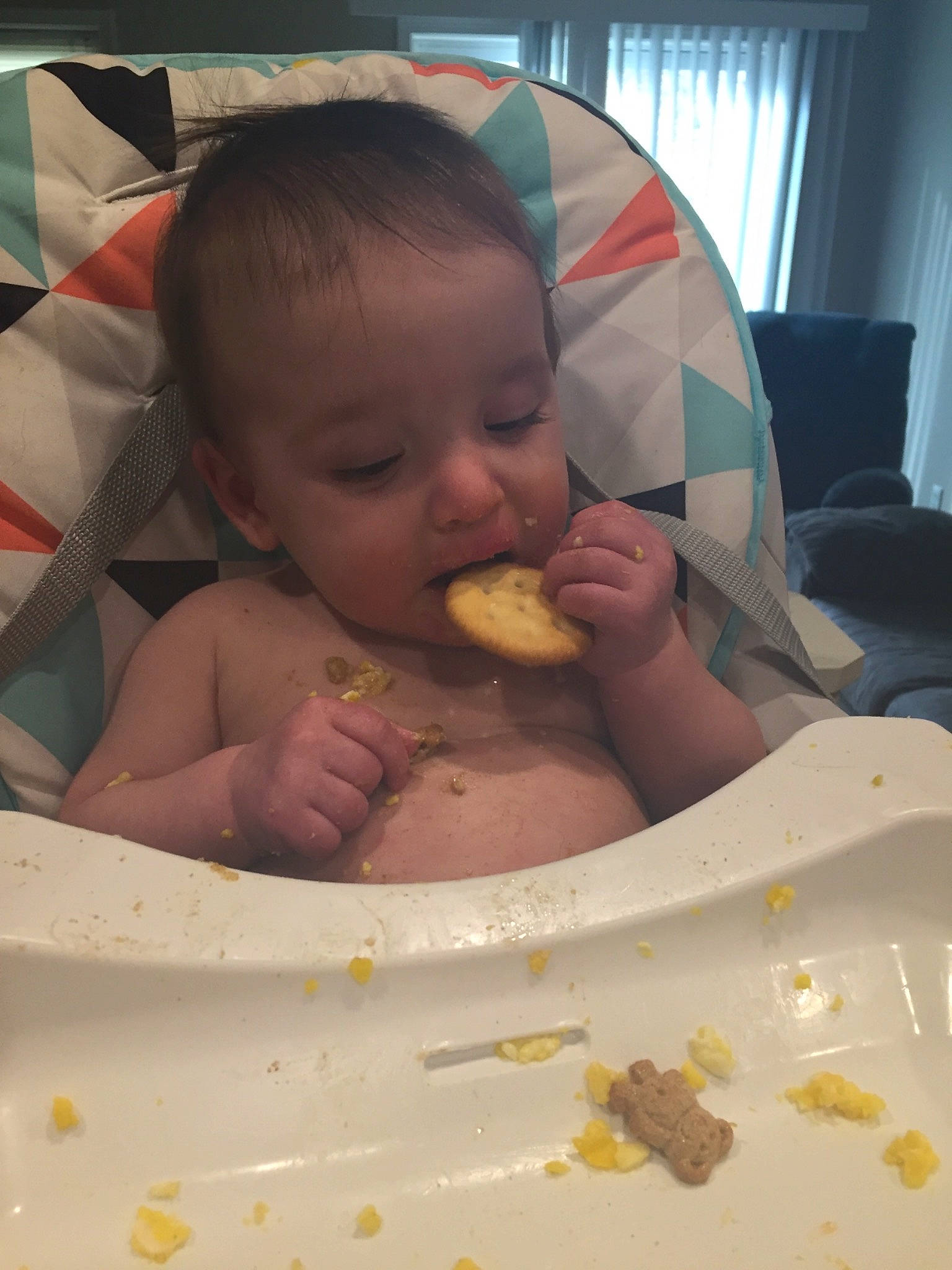 Alli joined the competition — help win amazing prizes! baby, baby_food, cheek, child, comfort_food, eating, food, mouth, person, skin, toddler