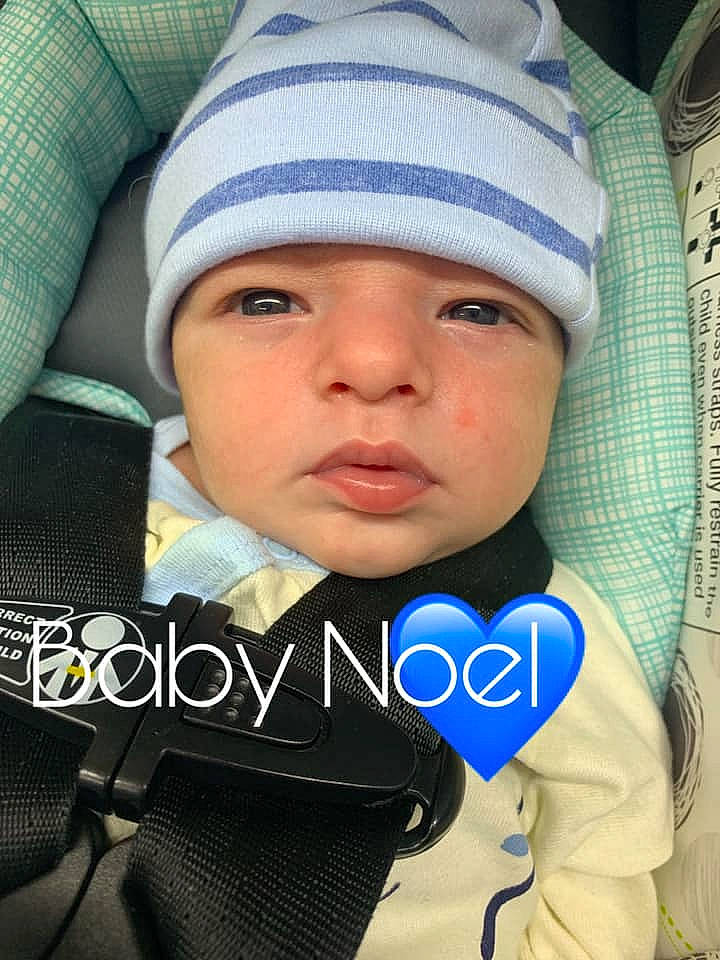 Noel joined the competition — help win amazing prizes! baby, beanie, bonnet, cap, cheek, child, cool, forehead, head, headgear, headwear, knit_cap, knitting, person, photo_caption, product, smile, toddler