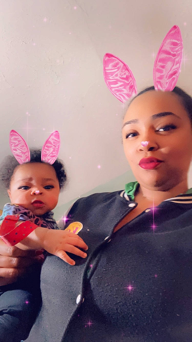 Jazlyn is registered to the contest to win money with this photo: child, clothing, ear, event, face, fawn, fun, gesture, happy, head, headgear, magenta, organ, party_supply, person, pink, skin, smile, textile, toddler