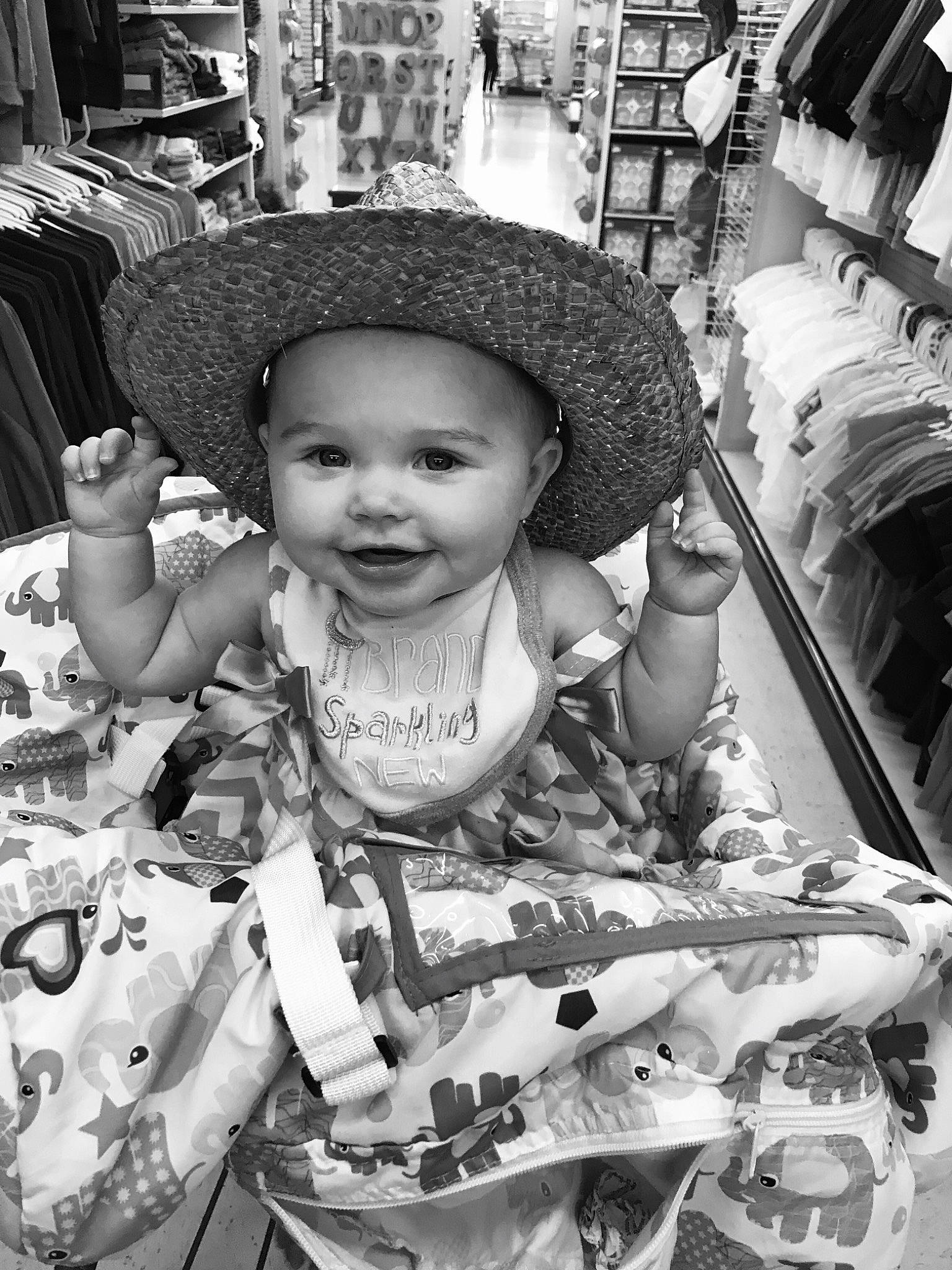Ava Rose  is registered to the contest to win money with this photo: baby, black_and_white, child, joy, monochrome, person, photography, play, smile, style, toddler