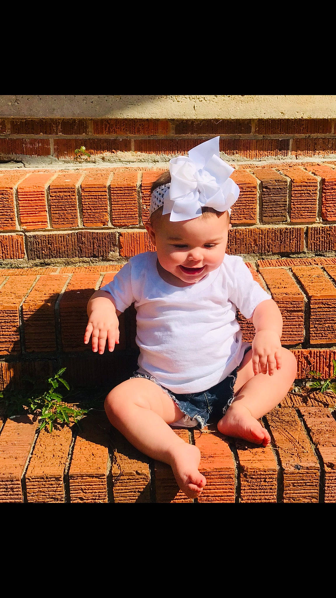 Ava Rose  joined the competition — help win amazing prizes! baby, child, fun, happy, headgear, joy, leg, person, photography, sitting, smile, toddler