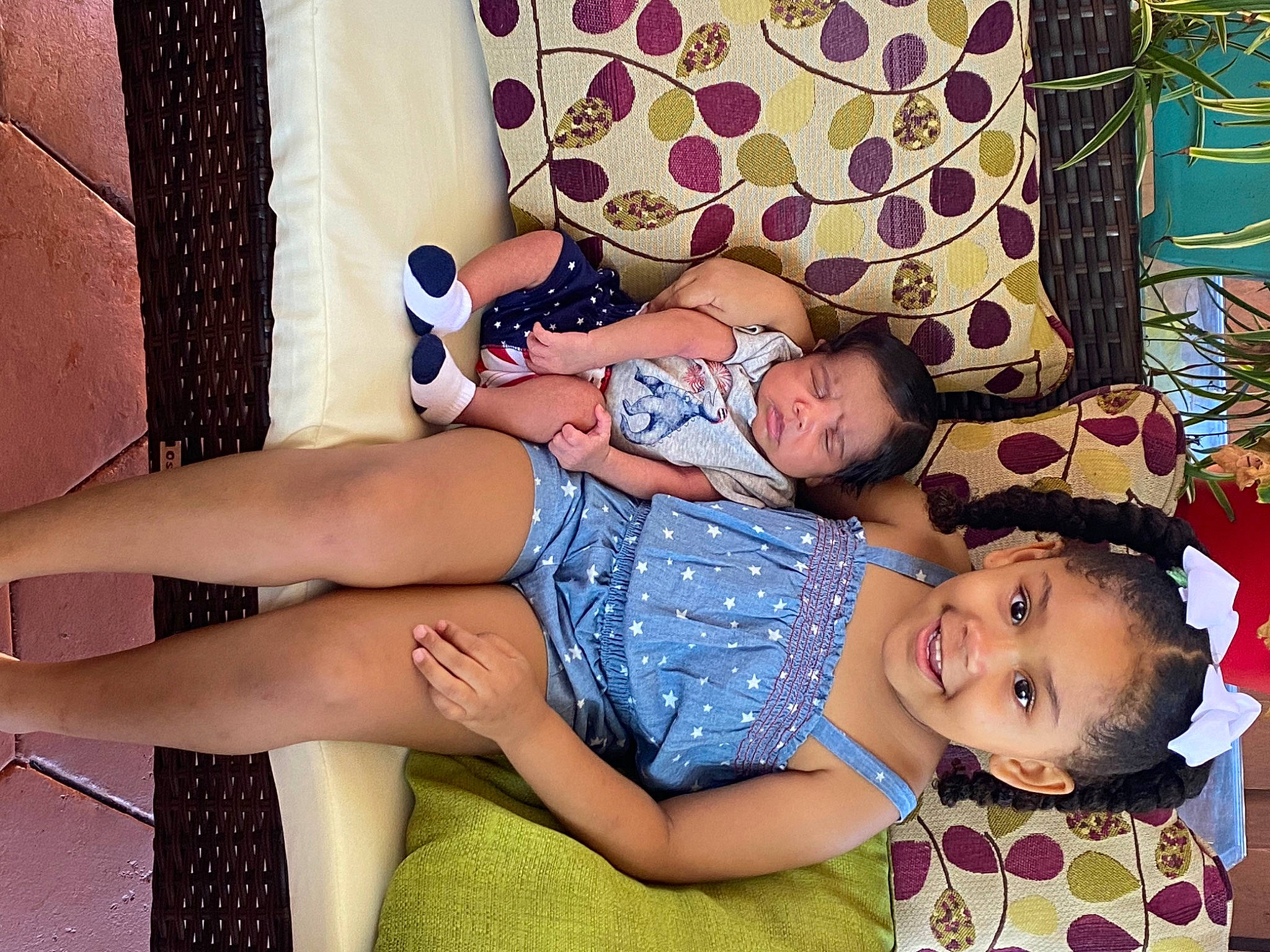 Violet joined the competition — help win amazing prizes! baby_toddler_clothing, beauty, comfort, couch, foot, fun, happy, human_leg, joy, knee, lap, pattern, person, pink, purple, room, skin, smile, sorrow, textile