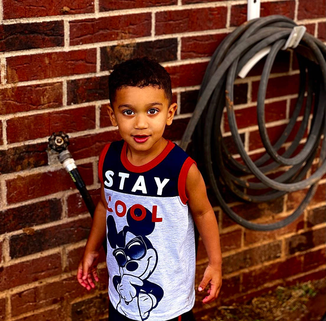 Jaxon joined the competition — help win amazing prizes! automotive_tire, baby_toddler_clothing, bicycle_tire, brick, brickwork, electric_blue, eye, flash_photography, fun, happy, human, lifebuoy, organ, person, rim, sleeve, smile, street_fashion, t_shirt, toddler