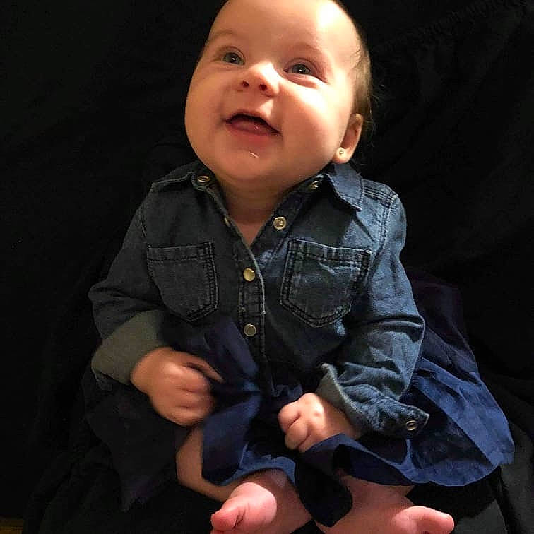 Avah joined the competition — help win amazing prizes! baby, cheek, child, chin, eye, face, facial_expression, finger, fun, hand, head, laugh, nose, person, portrait, portrait_photography, sitting, skin, smile, toddler