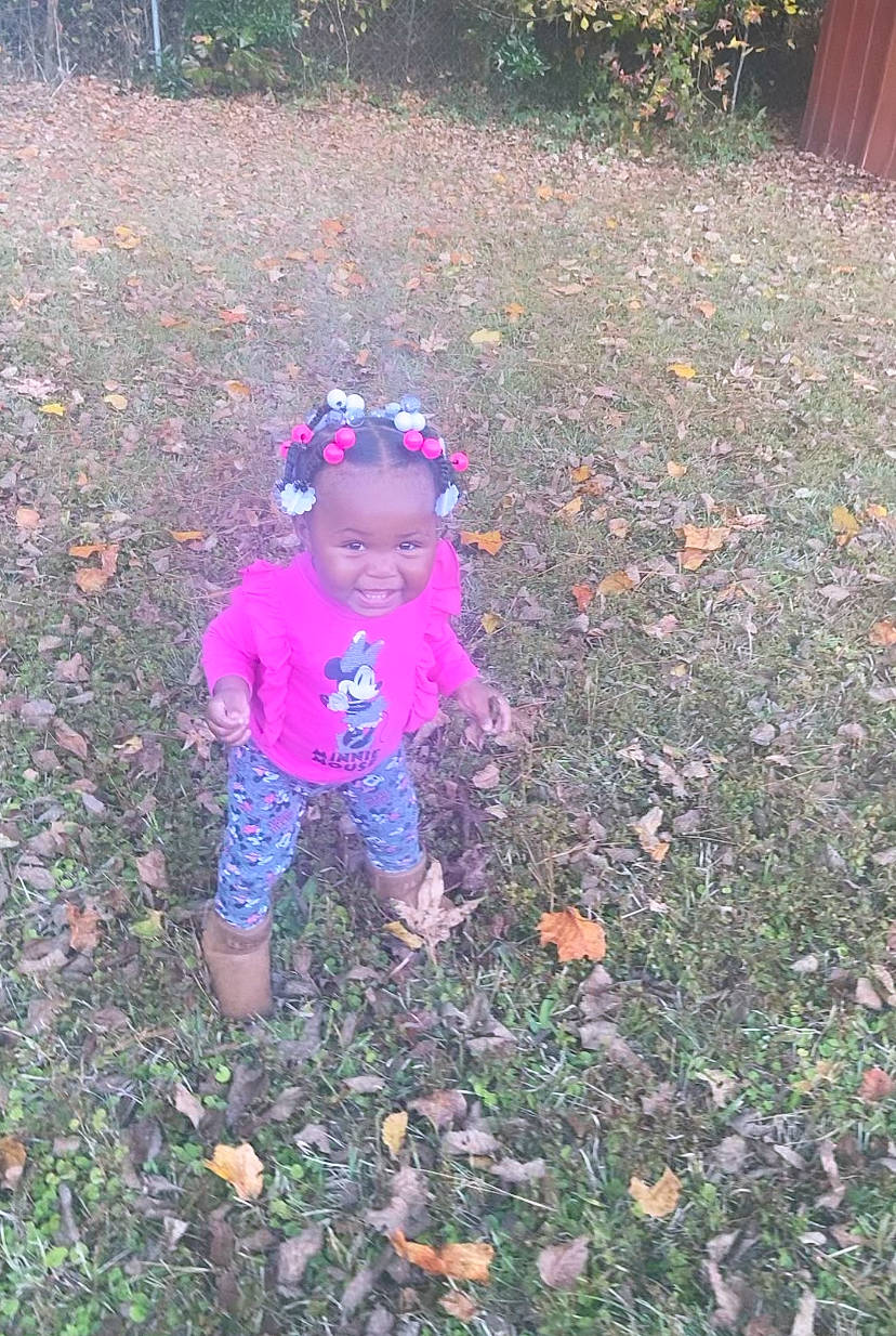 Amoura joined the competition — help win amazing prizes! asphalt, baby_toddler_clothing, child, electric_blue, garden, grass, groundcover, hat, landscape, lawn, magenta, people_in_nature, person, plant, purple, shrub, soil, tints_and_shades, toddler, vertebrate