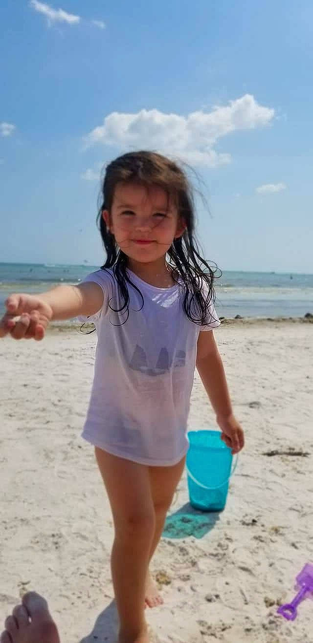 Caralena joined the competition — help win amazing prizes! beach, child, fun, happy, ocean, person, play, sand, sea, smile, summer, vacation