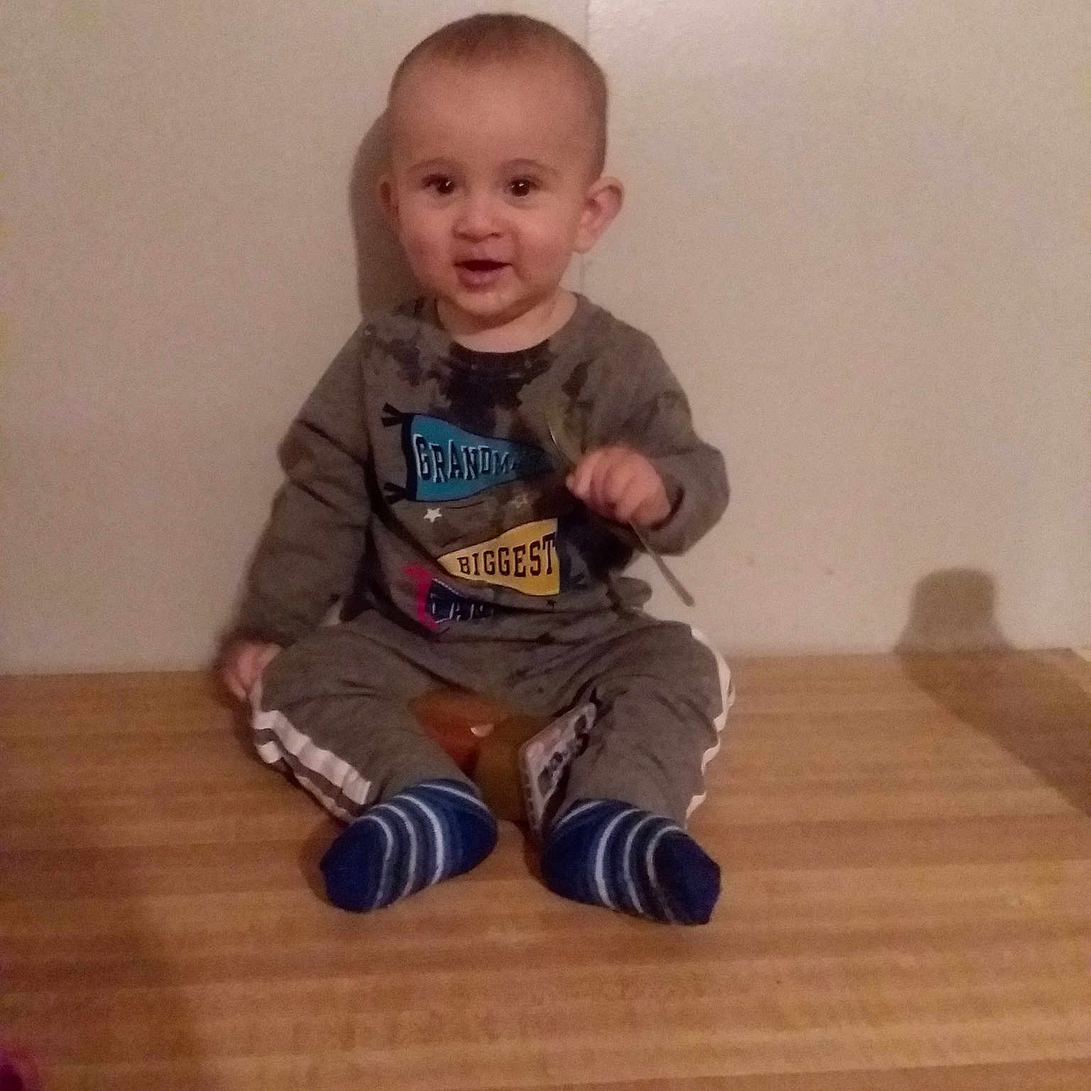 Jaydon is registered to the contest to win money with this photo: arm, child, crawling, day, finger, floor, flooring, infant, person, play, product, sitting, standing, toddler