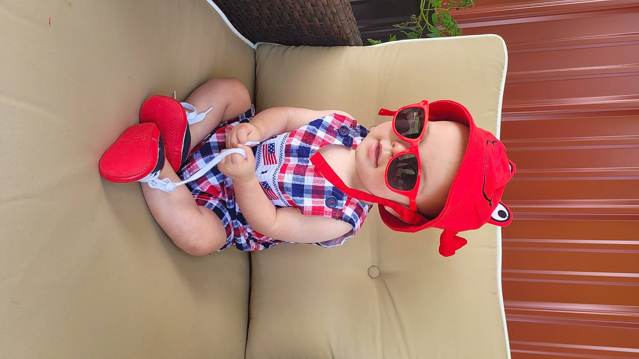 Ethan joined the competition — help win amazing prizes! arm, comfort, elbow, eyewear, finger, glasses, goggles, happy, human_leg, joint, knee, leg, pattern, person, pink, plant, smile, sunglasses, textile, thigh