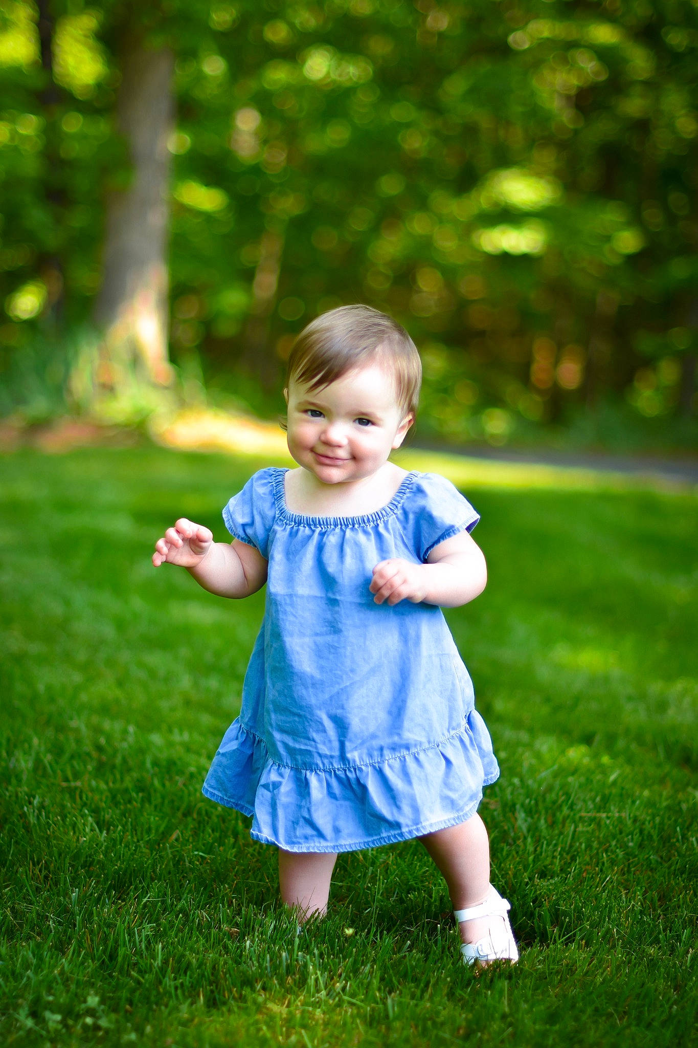 Aiyana joined the competition — help win amazing prizes! baby, baby_toddler_clothing, child, electric_blue, flash_photography, fun, gesture, grass, grassland, green, happy, joy, lawn, leisure, meadow, people_in_nature, person, plant, recreation, smile