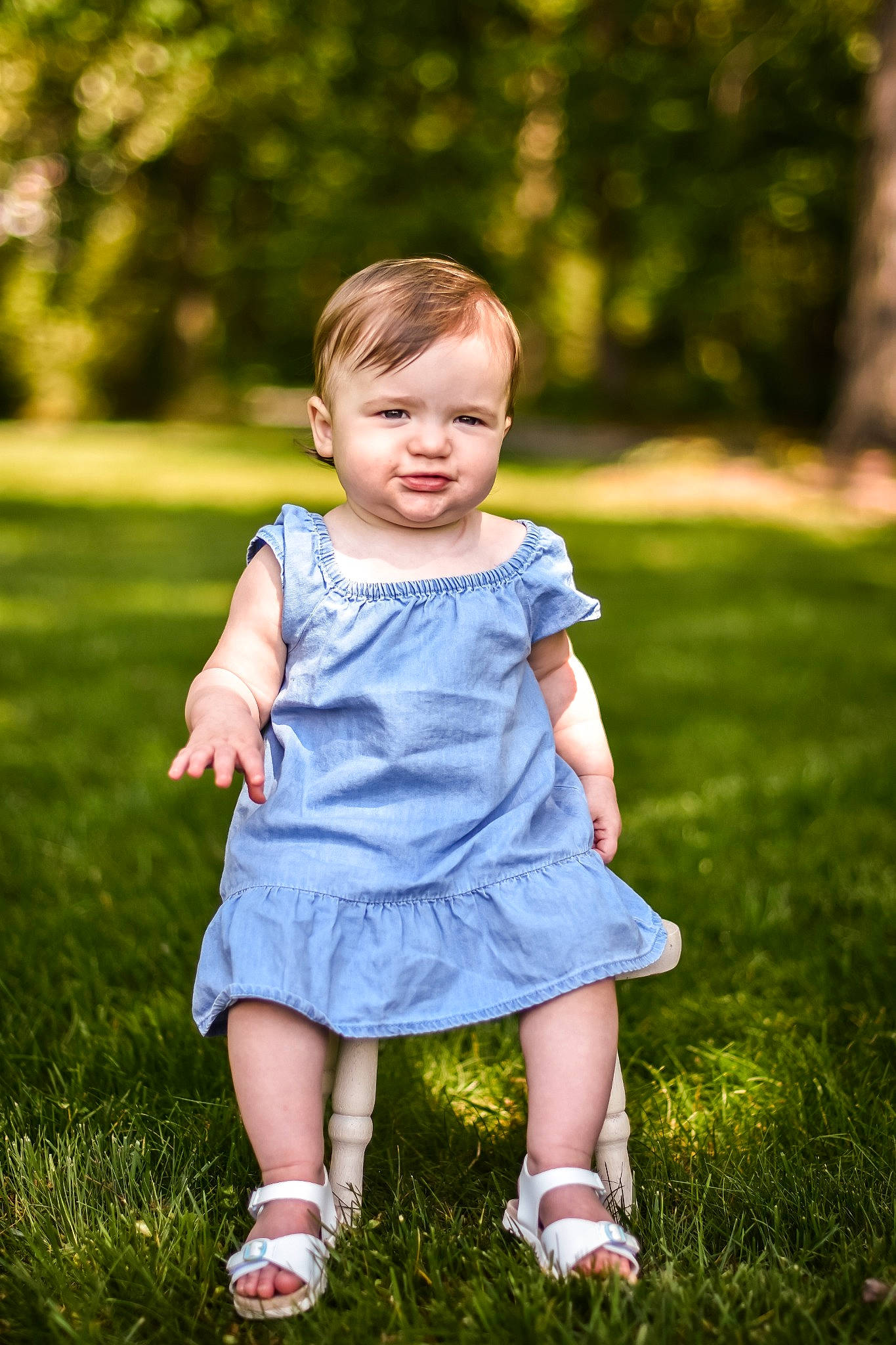 Aiyana joined the competition — help win amazing prizes! baby, baby_toddler_clothing, child, flash_photography, fun, gesture, grass, grassland, happy, leaf, leisure, meadow, people_in_nature, person, plant, recreation, sandal, summer, sunlight, toddler