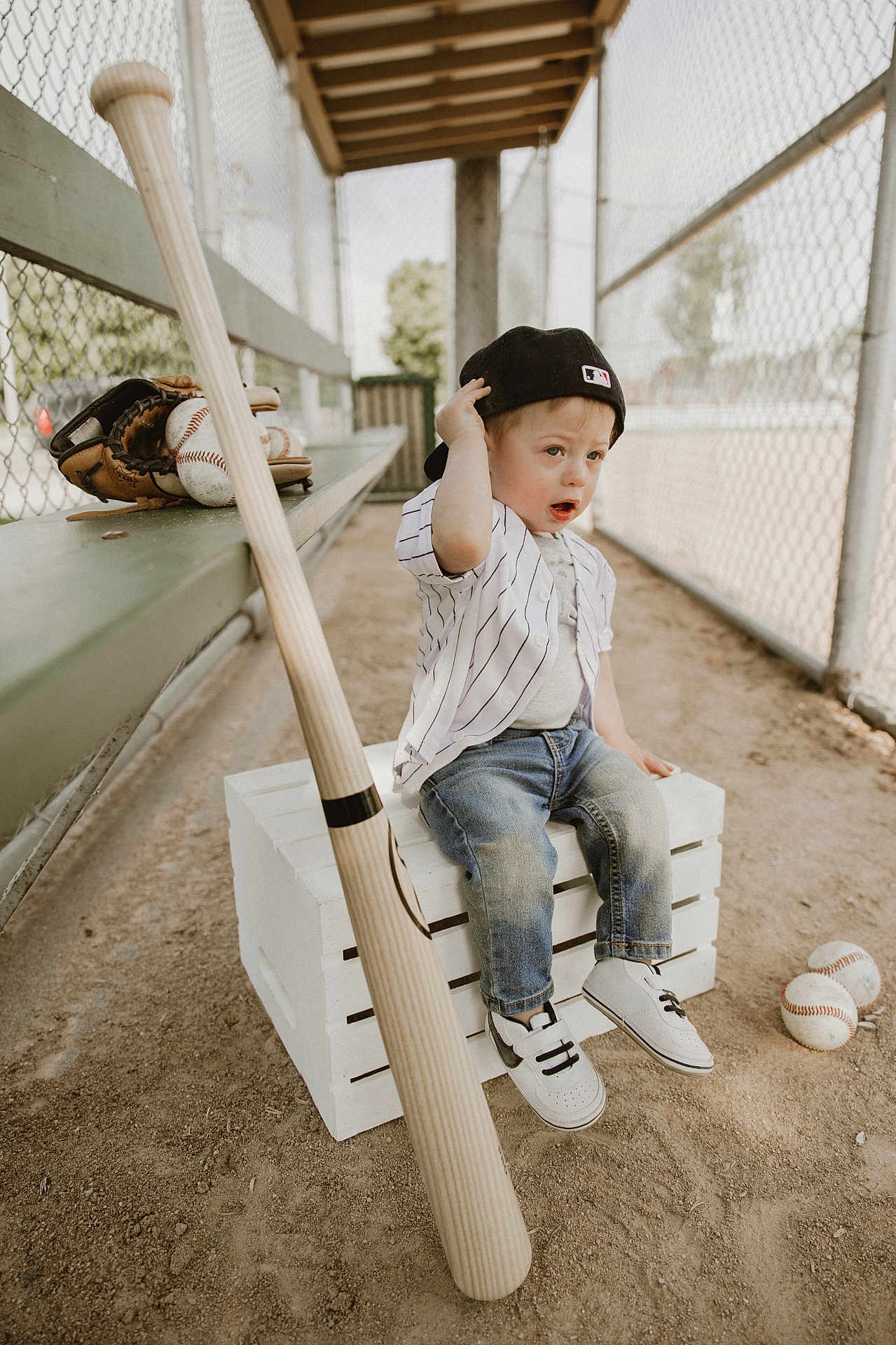 Ander joined the competition — help win amazing prizes! ball, baseball, baseballball, baseballbat, baseballglove, boy, child, clothing, cricket, cricketbat, footwear, glove, jeans, male, pants, people, person, playingbaseball, shoe, sport