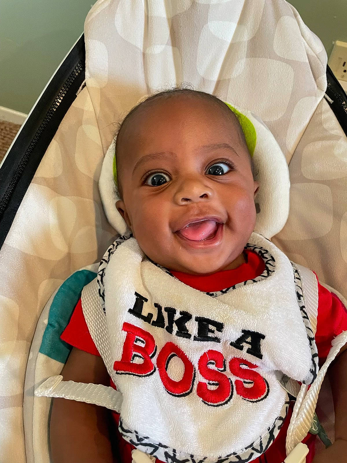 Hezekiah joined the competition — help win amazing prizes! baby, baby_toddler_clothing, cheek, eye, eyebrow, eyelash, face, glove, hairstyle, happy, head, human_body, lip, mouth, nose, person, skin, sleeve, smile, toddler