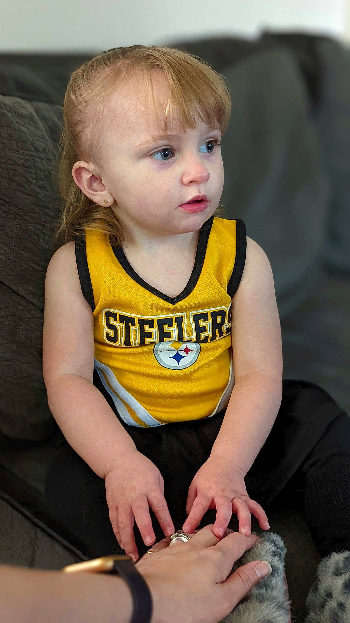 Maelynn joined the competition — help win amazing prizes! arm, baby_toddler_clothing, chair, cheek, chin, eye, eyebrow, eyelash, face, hair, hand, head, human_body, iris, joint, leg, neck, person, skin, sleeve