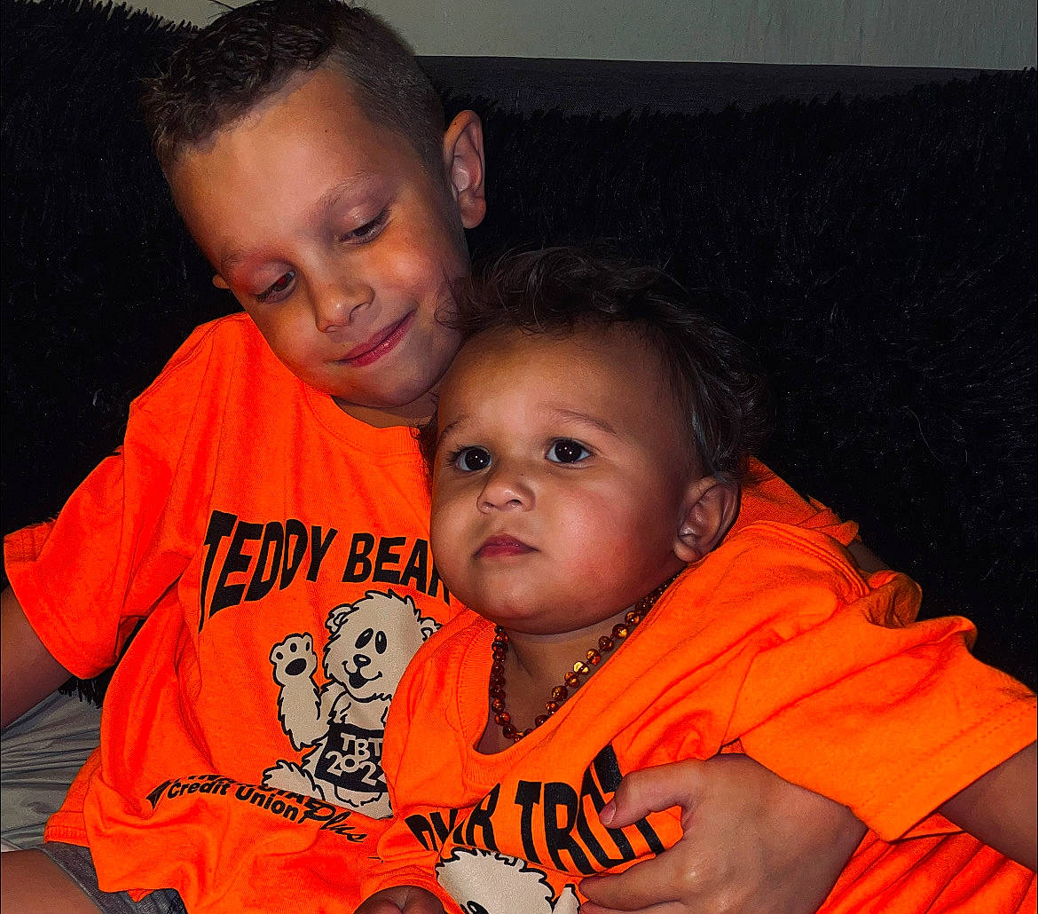 Corey joined the competition — help win amazing prizes! baby, cheek, chin, cool, ear, eyebrow, forehead, fun, hair, hairstyle, happy, iris, joy, mouth, nose, orange, person, sharing, sleeve, smile