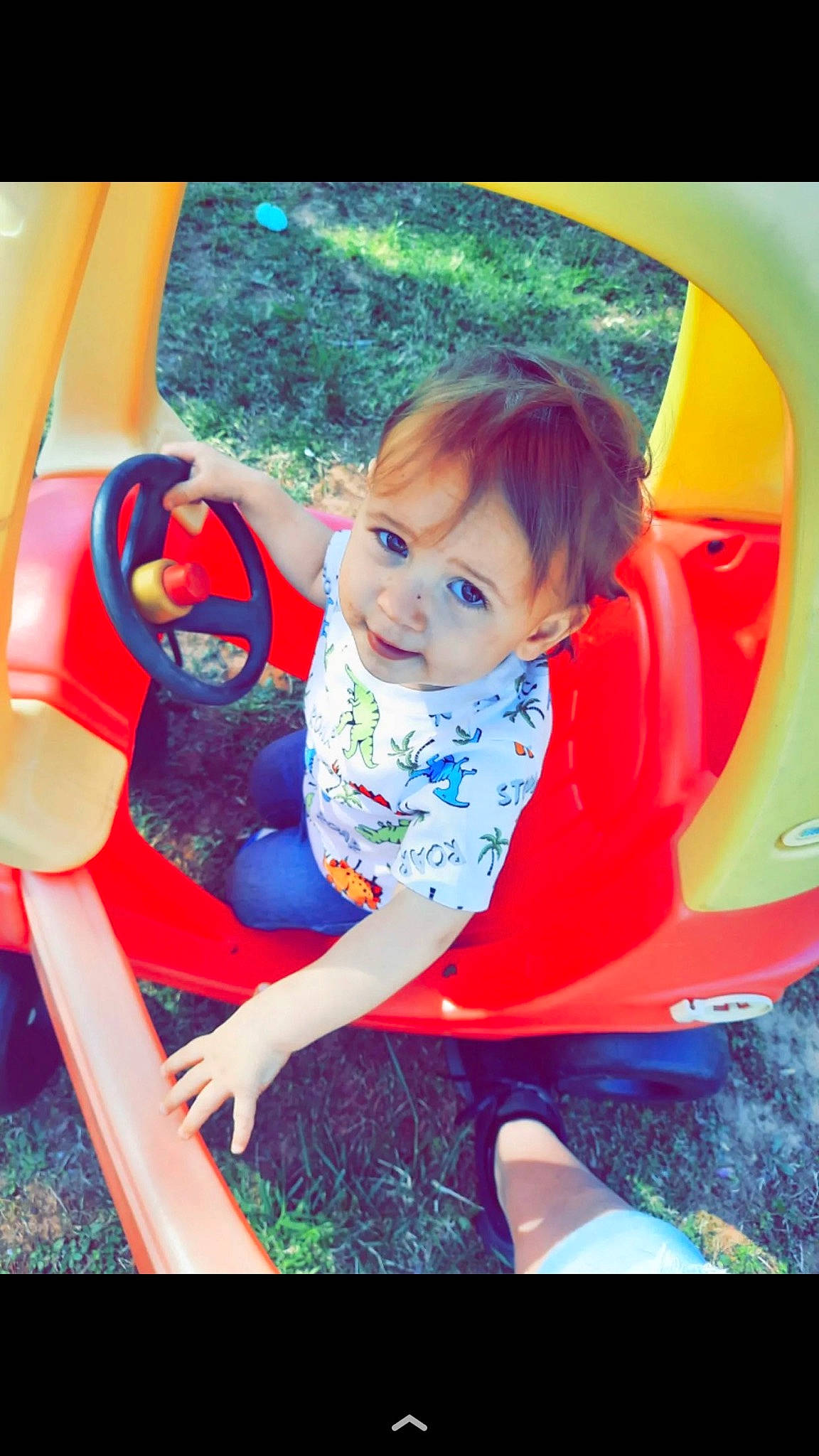 Preston joined the competition — help win amazing prizes! baby, baby_toddler_clothing, child, city, electric_blue, facial_expression, flash_photography, fun, grass, happy, leisure, magenta, outdoor_play_equipment, person, pink, playground, public_space, recreation, red, summer