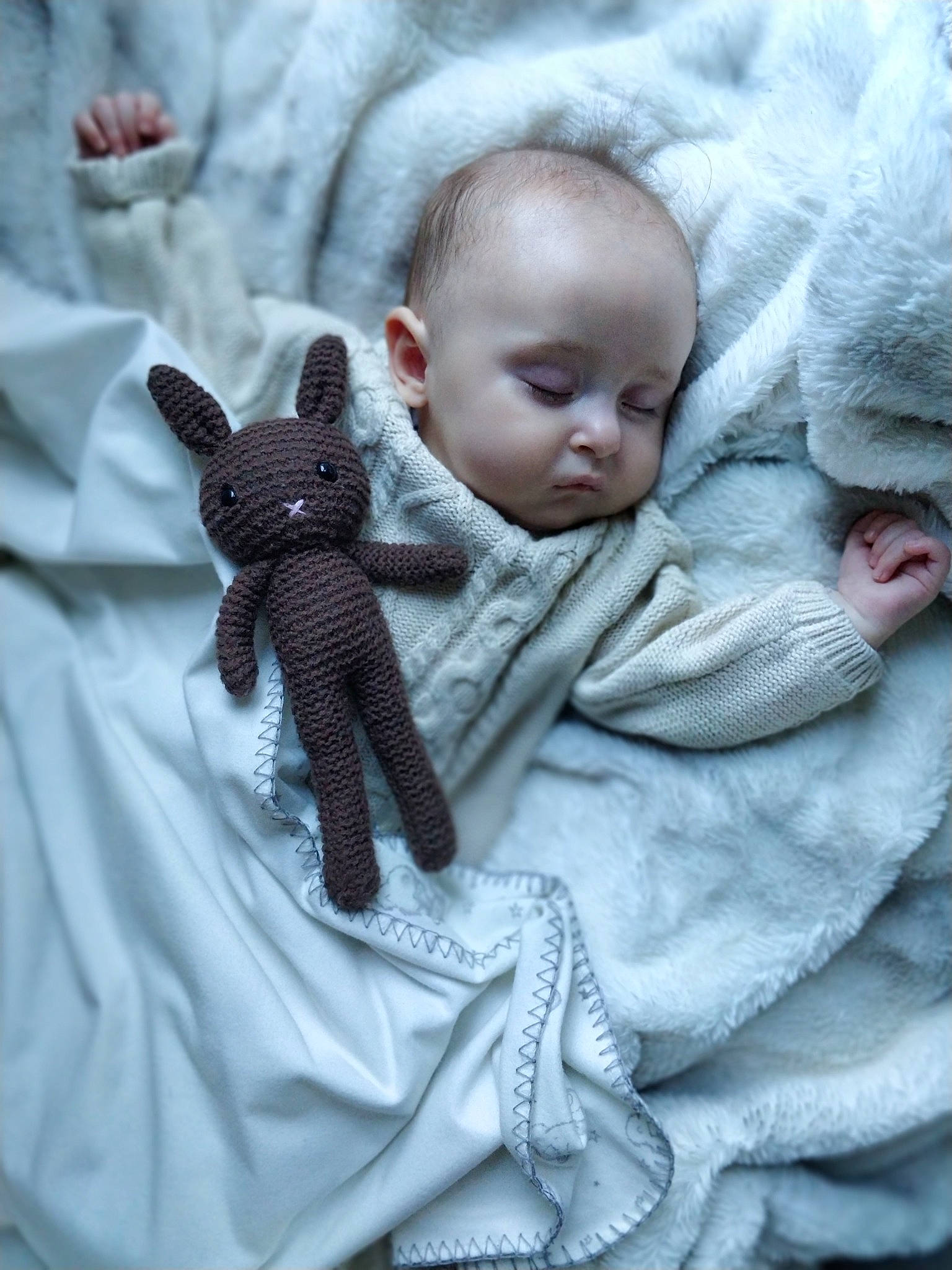 Erik joined the competition — help win amazing prizes! baby, baby_toddler_clothing, bedding, close_up, comfort, doll, fur, grass, grey, linens, outerwear, pattern, person, pink, skin, sleeve, textile, toddler, toy, vertebrate