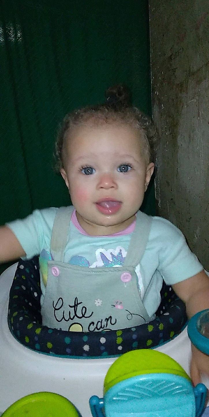 Hazel joined the competition — help win amazing prizes! baby, baby_products, baby_toddler_clothing, beauty, cheek, child, eye, eyelash, facial_expression, hairstyle, iris, pattern, person, pink, product, sitting, skin, sleeve, smile, t_shirt