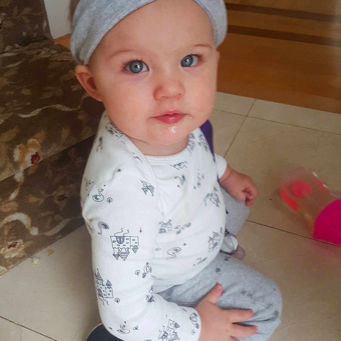 Carina joined the competition — help win amazing prizes! cheek, child, day, girl, hair_accessory, head, headgear, human_hair_color, infant, person, pink, product, skin, textile, toddler